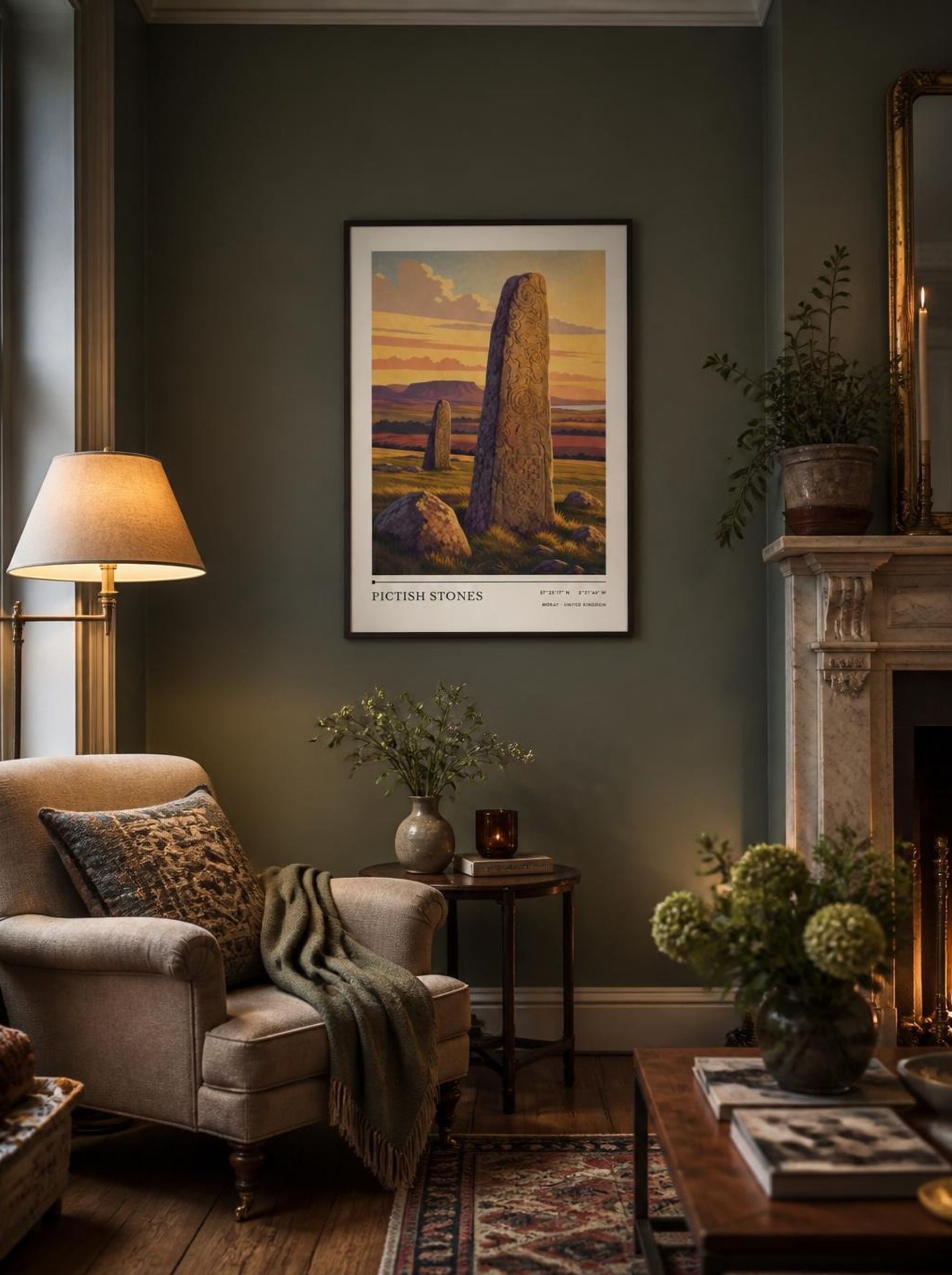 Pictish Stones Moray United Kingdom Travel Poster - Lifestyle