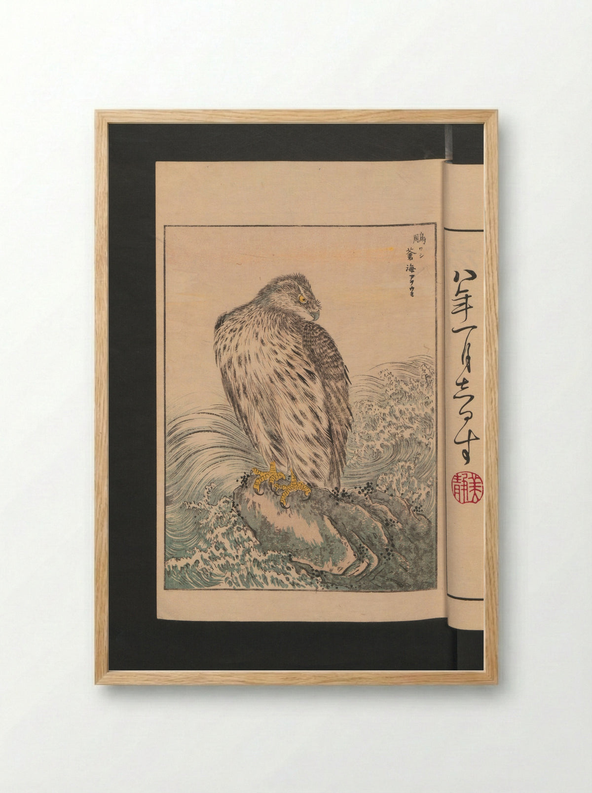 Picture Album of Various Birds (Shūchō gafu) - Numata Kashū - Framed Print Wood