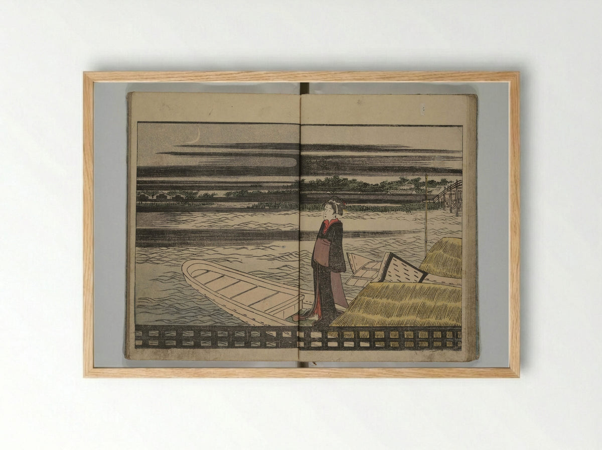Picture Book of Modern Figures of Fashion - Utagawa Toyokuni I - Framed Print Wood