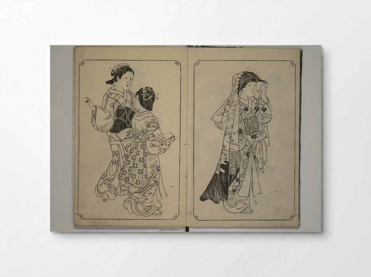 Picture Book of Mount Asaka - Nishikawa Sukenobu - Poster