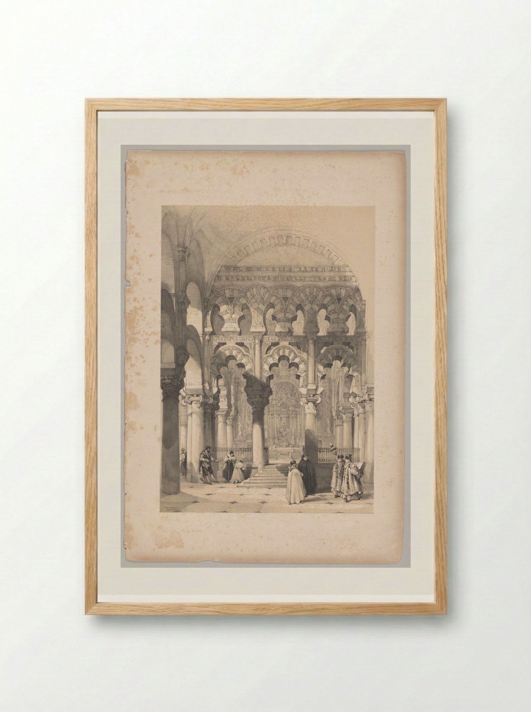 Picturesque Sketches in Spain: The Mosque, Cordova - Thomas Shotter Boys - Framed Print Wood