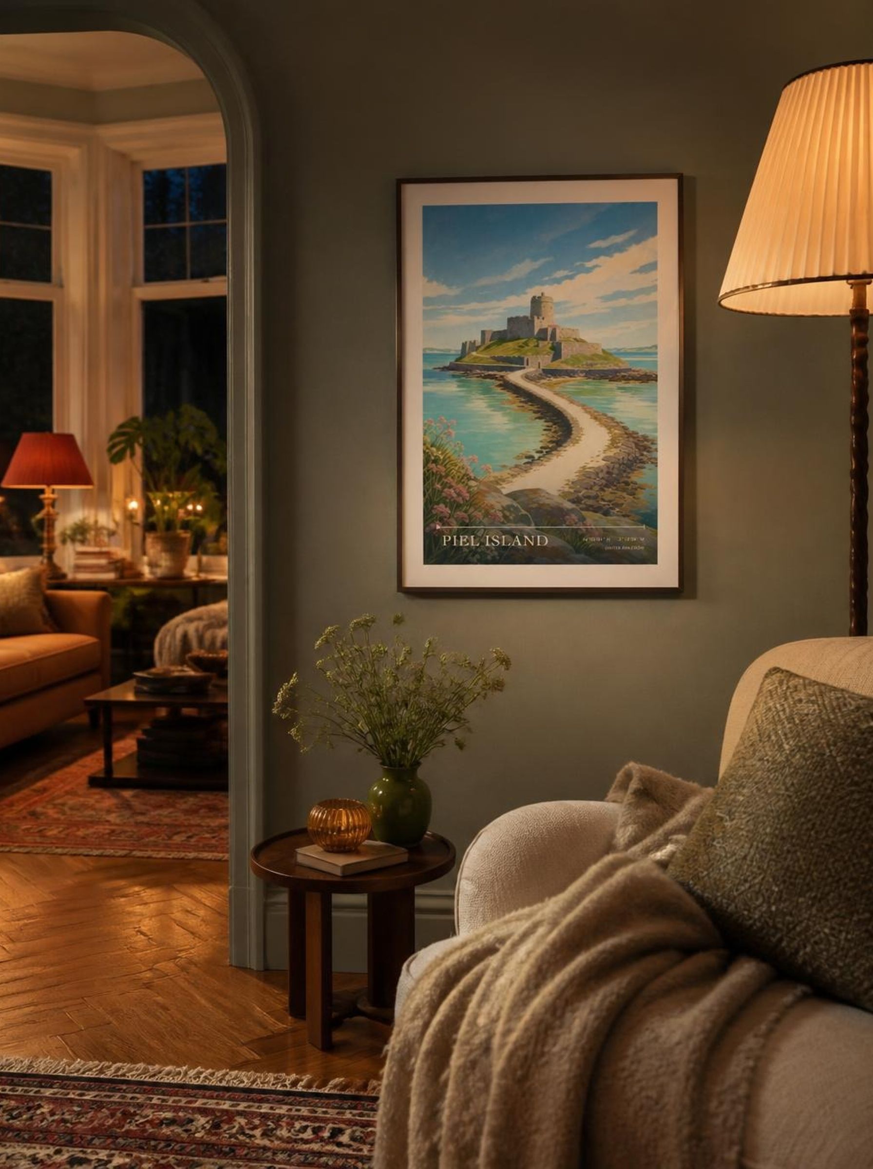 Piel Island United Kingdom Travel Poster - Lifestyle