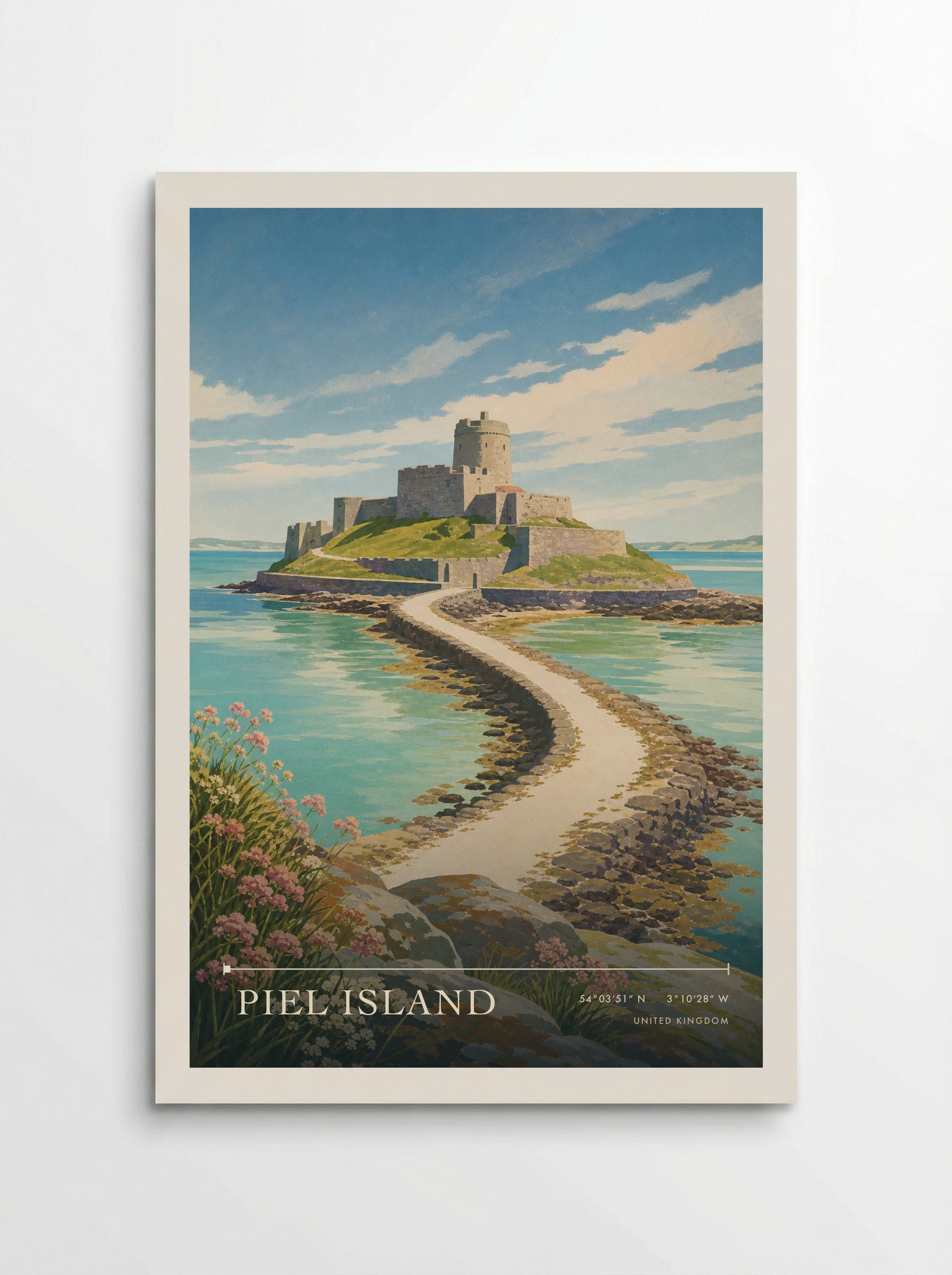 Piel Island United Kingdom Travel Poster - Poster