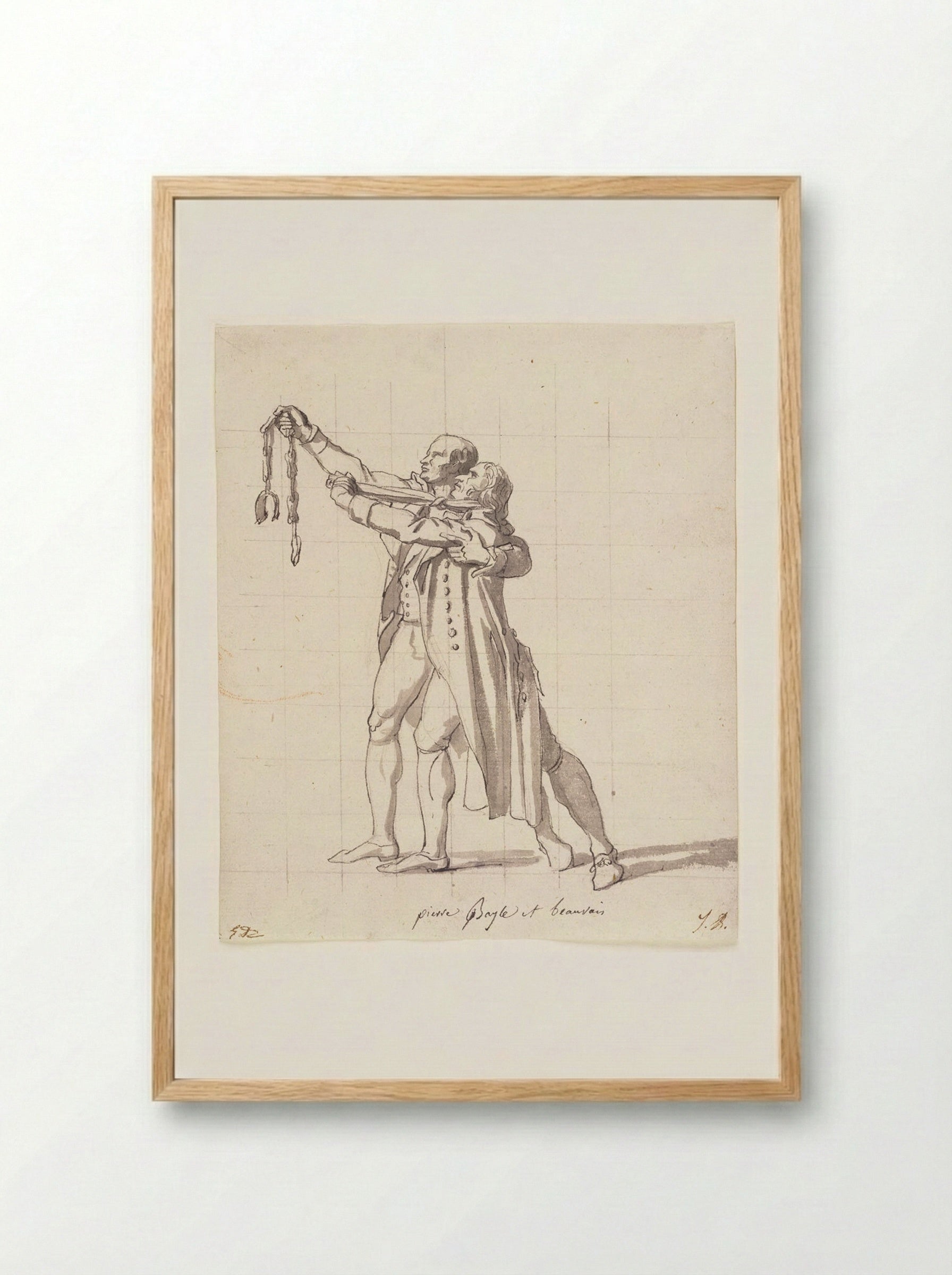 Pierre Baille and Charles Beauvais de Préau - Jacques-Louis David - Framed Print Wood