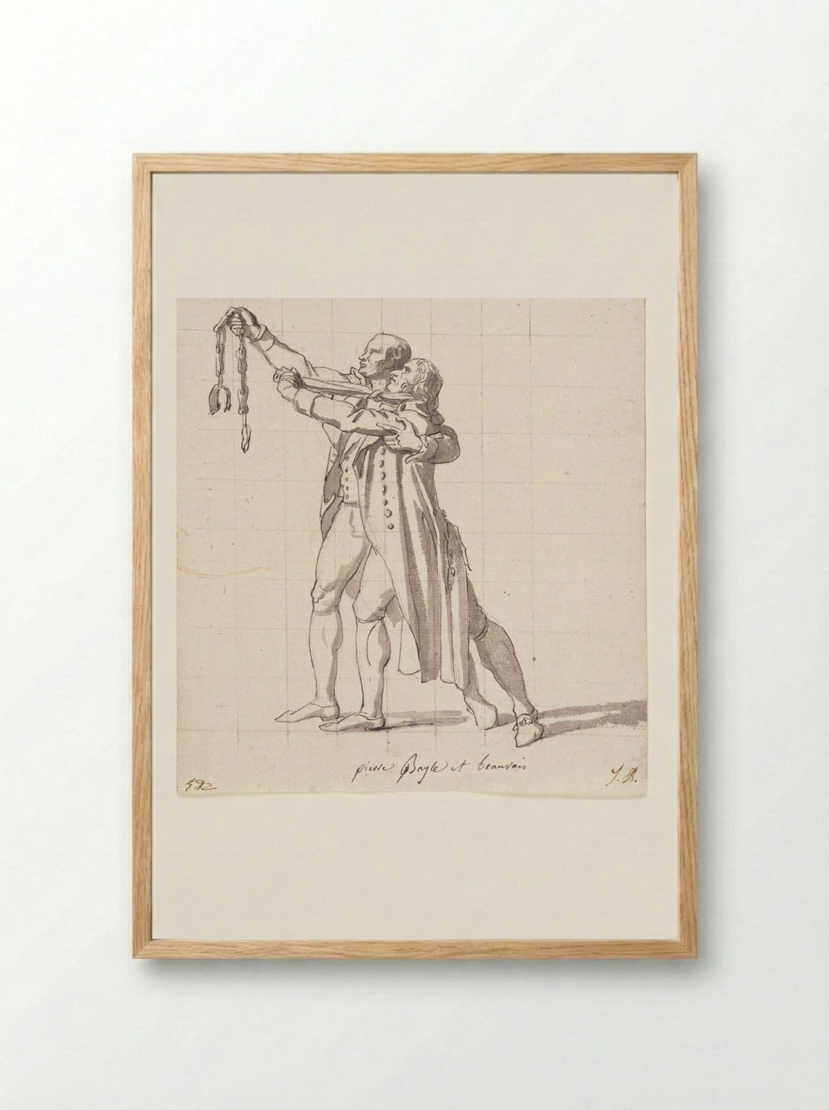 Pierre Baille and Charles Beauvais de Préau - Jacques-Louis David - Framed Print Wood