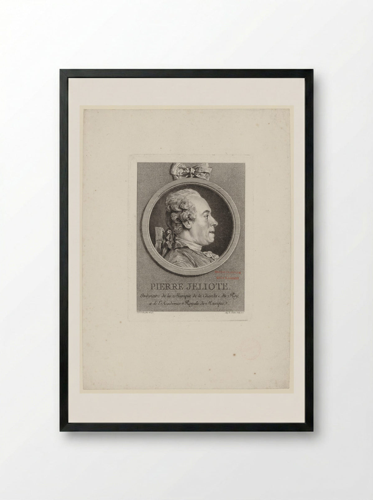 Pierre Jeliote - Augustin de Saint-Aubin - Framed Print Black