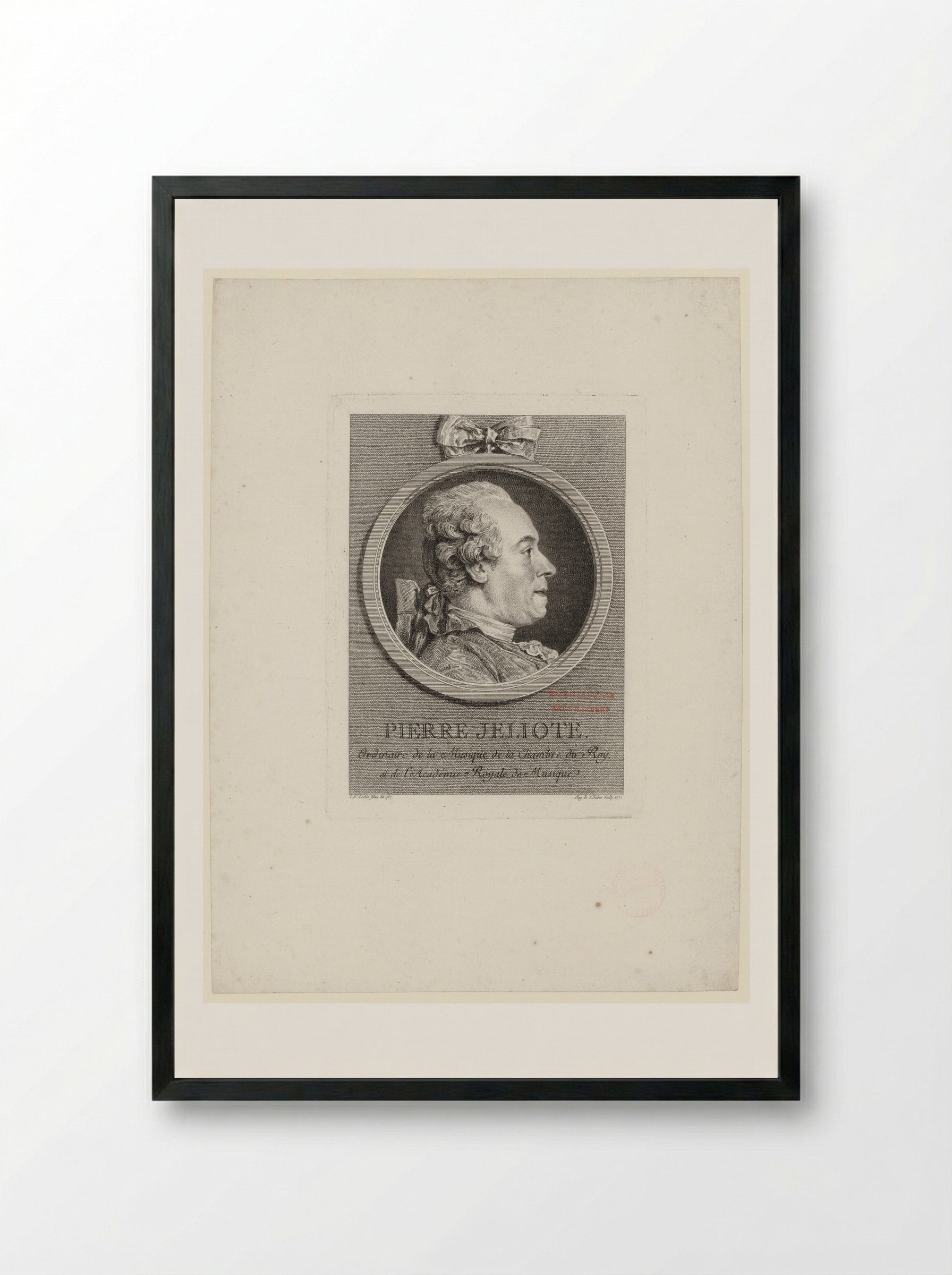 Pierre Jeliote - Augustin de Saint-Aubin - Framed Print Black