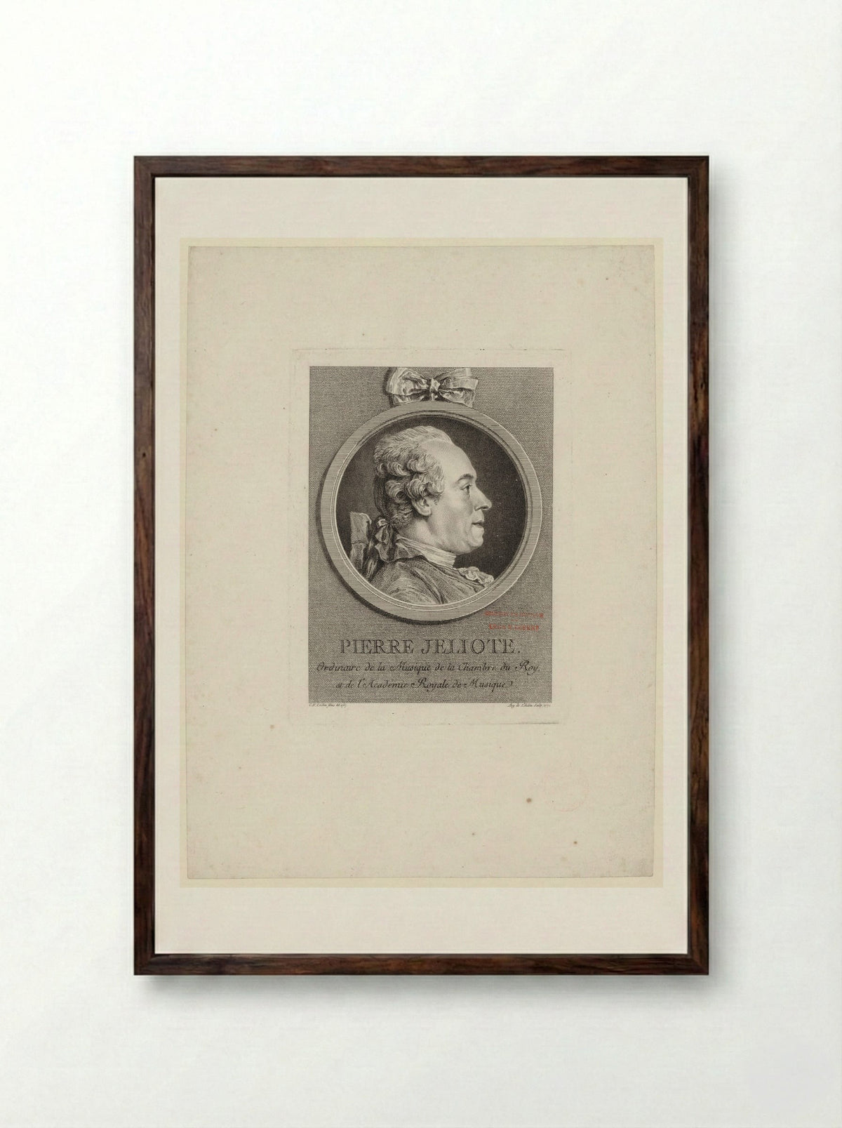 Pierre Jeliote - Augustin de Saint-Aubin - Framed Print Dark Wood