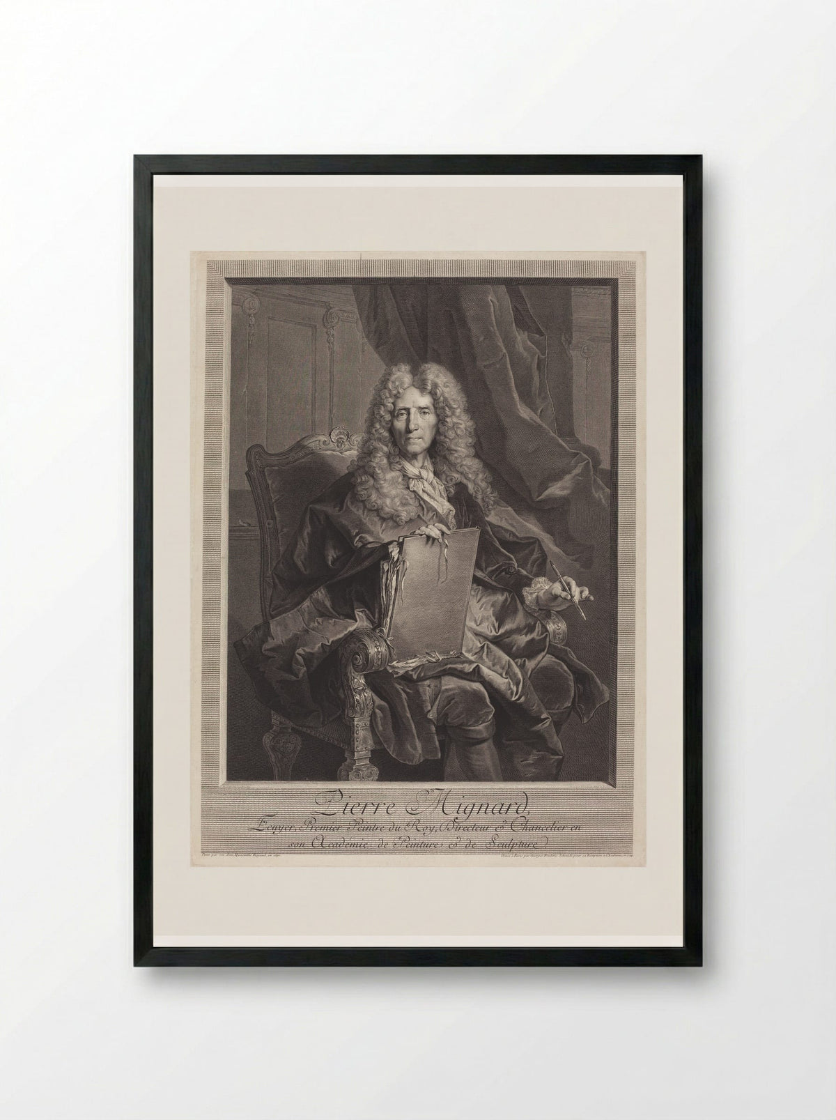 Pierre Mignard - Georg Friedrich Schmidt - Framed Print Black