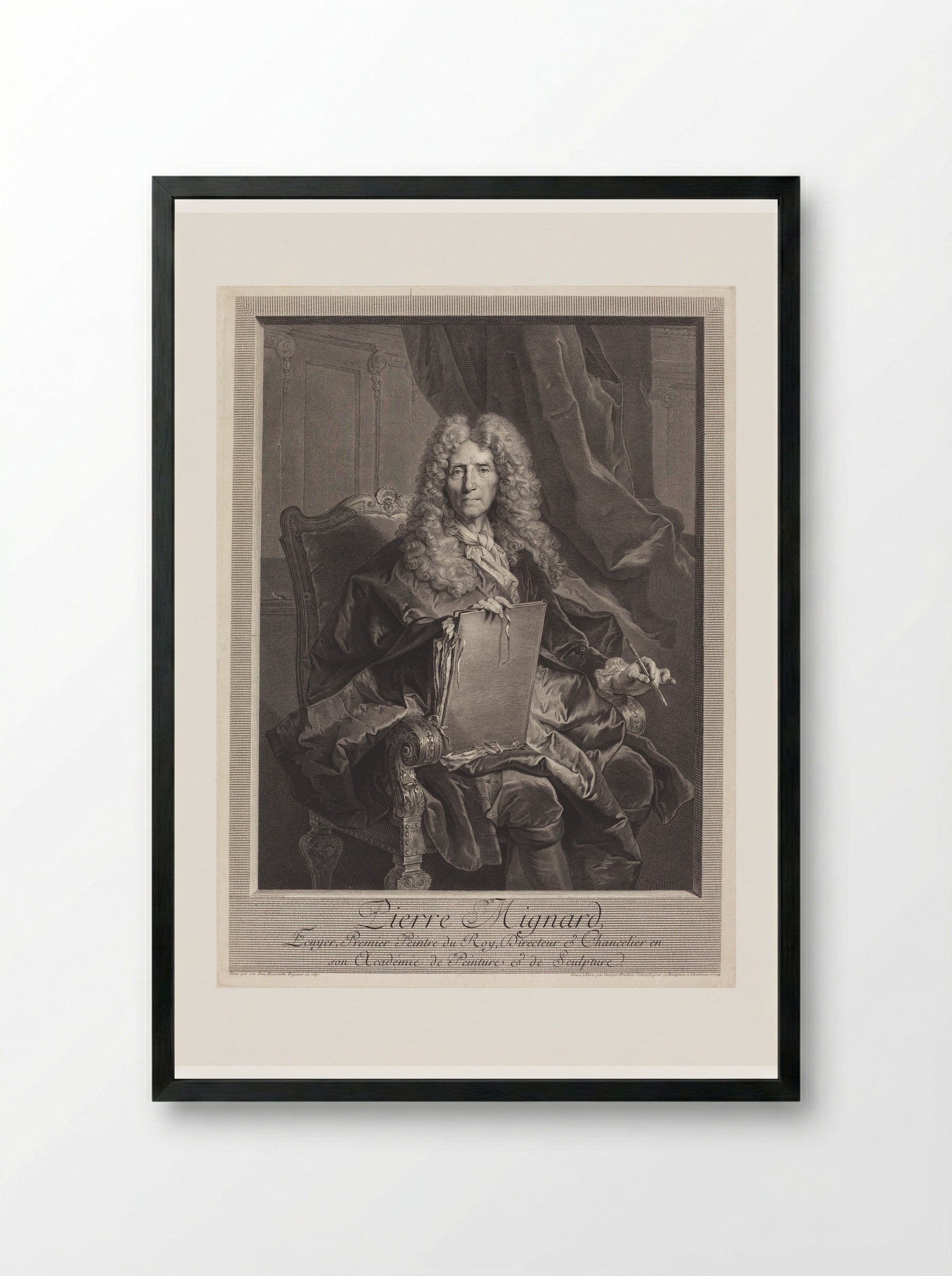 Pierre Mignard - Georg Friedrich Schmidt - Framed Print Black