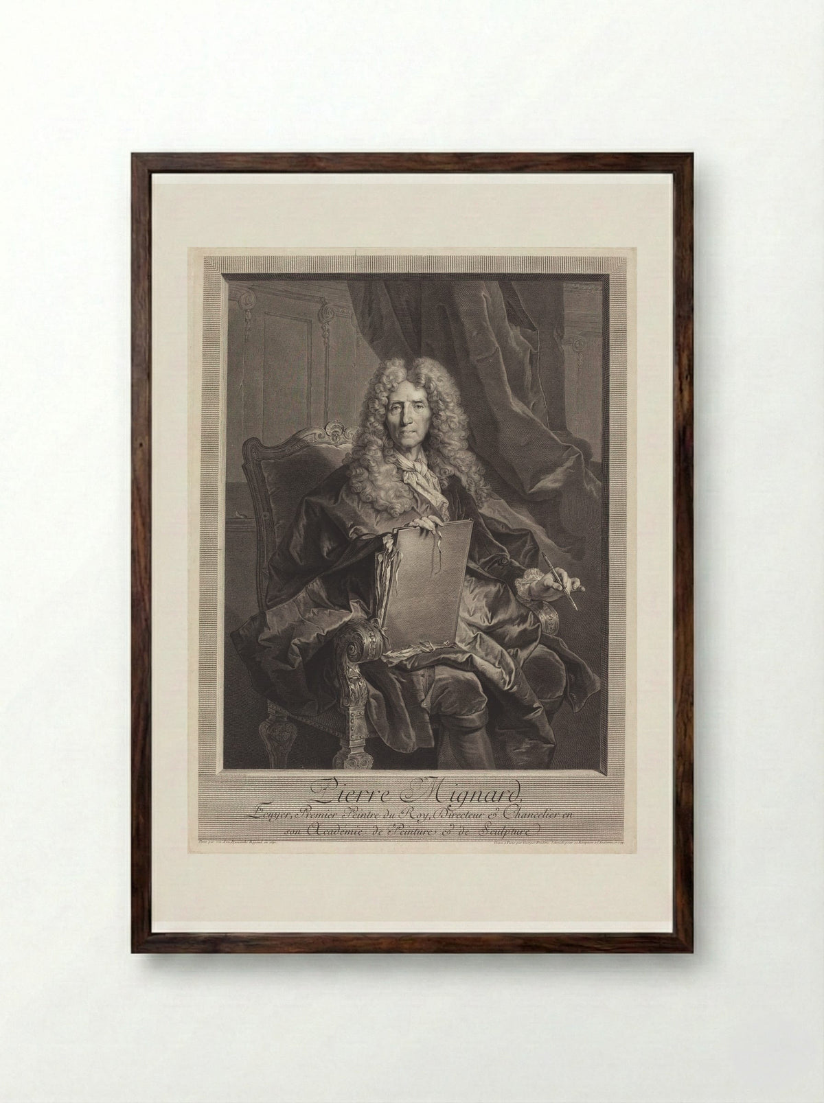 Pierre Mignard - Georg Friedrich Schmidt - Framed Print Dark Wood