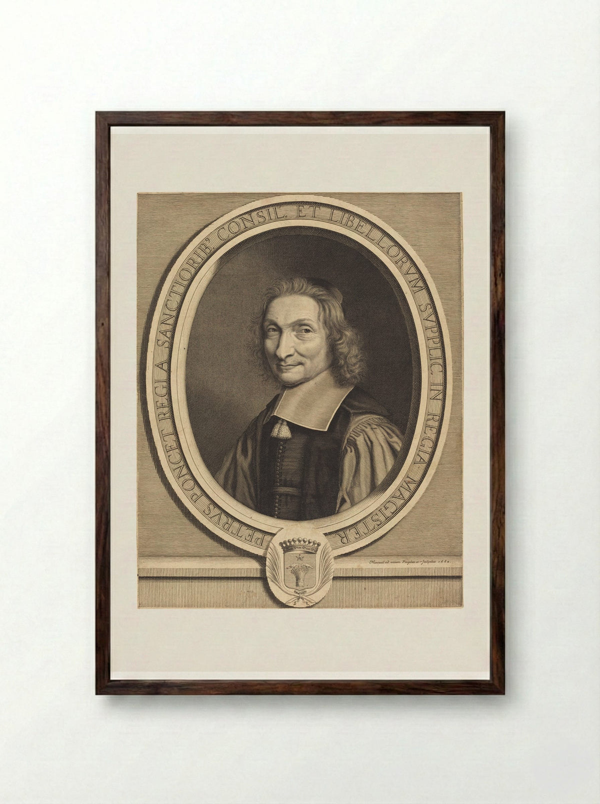 Pierre Poncet - Robert Nanteuil - Framed Print Dark Wood