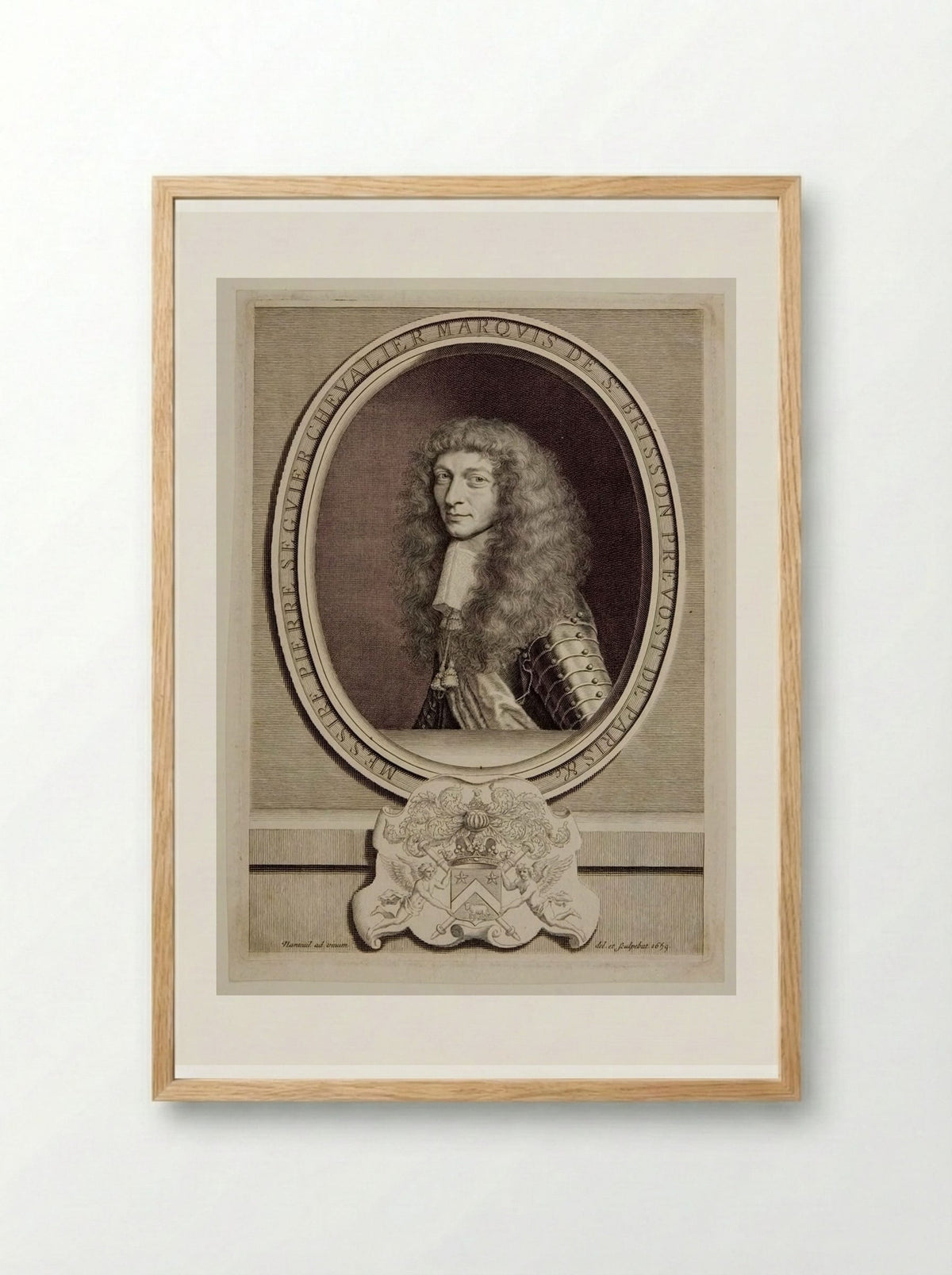Pierre Séguier, Marquis de Saint-Brison - Robert Nanteuil - Framed Print Wood