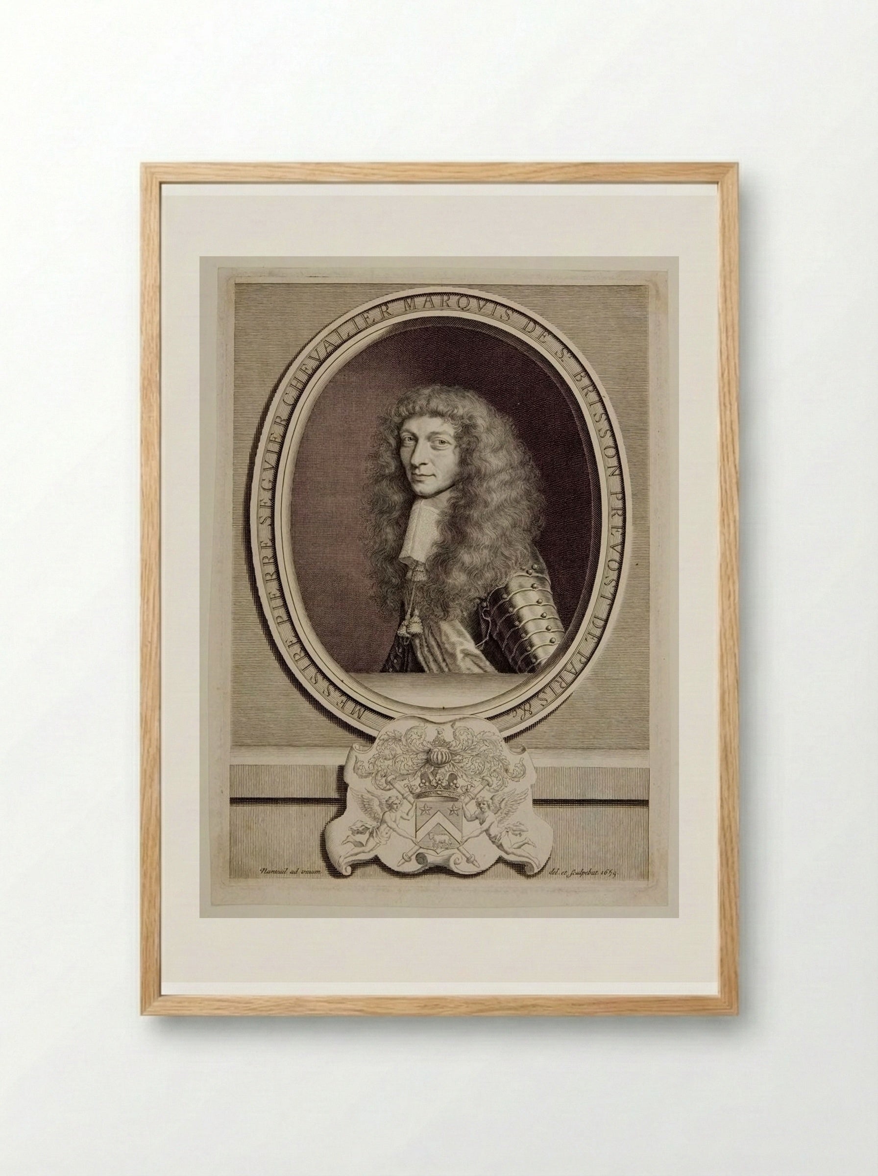Pierre Séguier, Marquis de Saint-Brison - Robert Nanteuil - Framed Print Wood