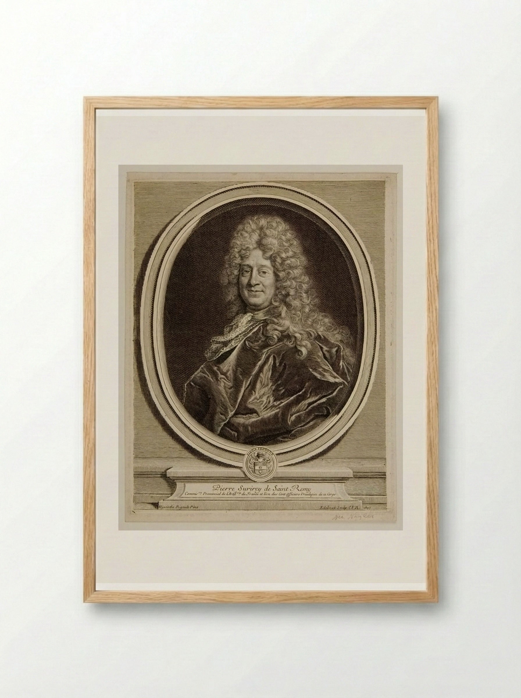 Pierre Surirey de Saint-Remy - Gérard Edelinck - Framed Print Wood