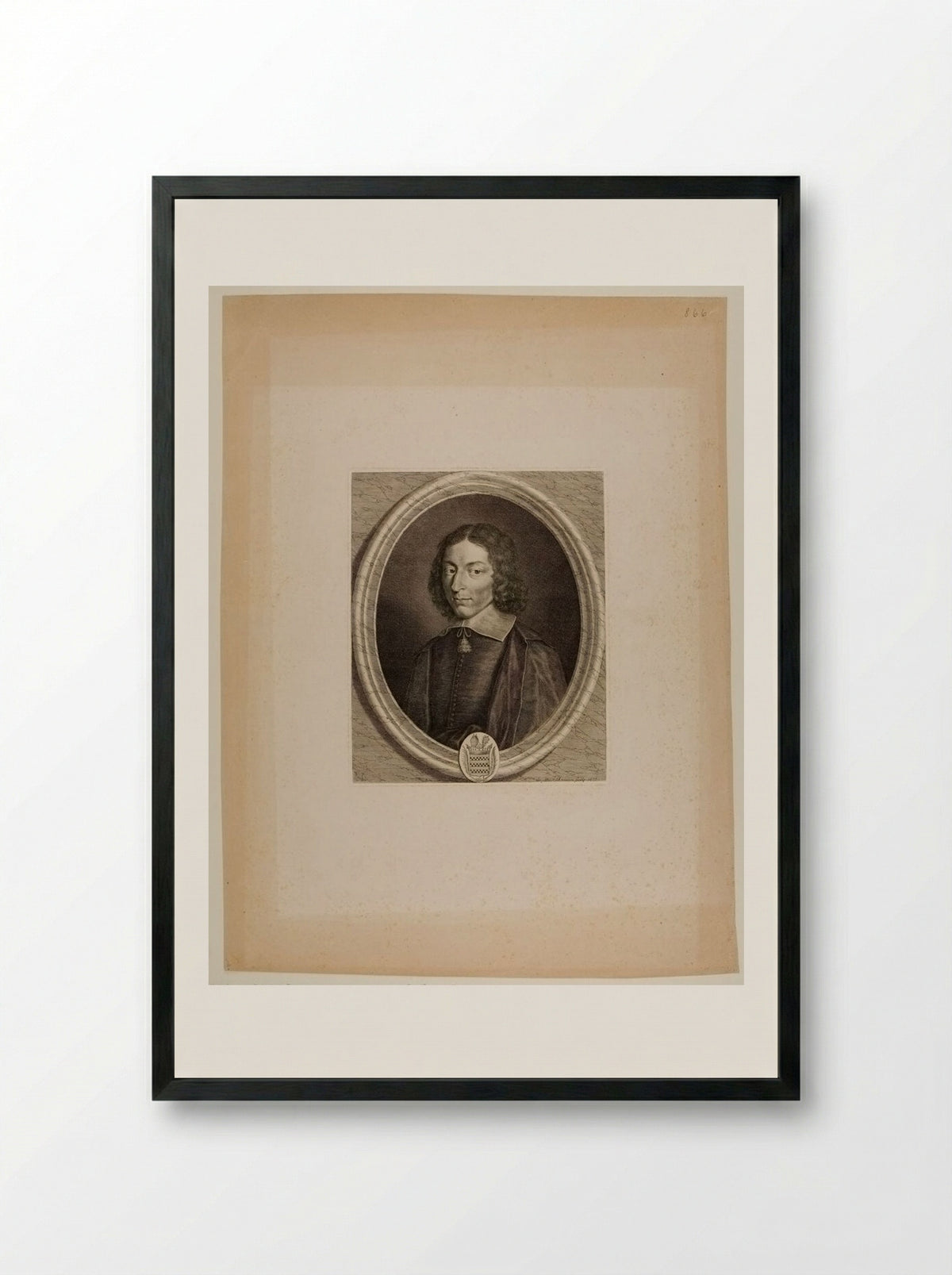 Pierre du Cambout, Cardinal de Coislin - Grégoire Huret - Framed Print Black