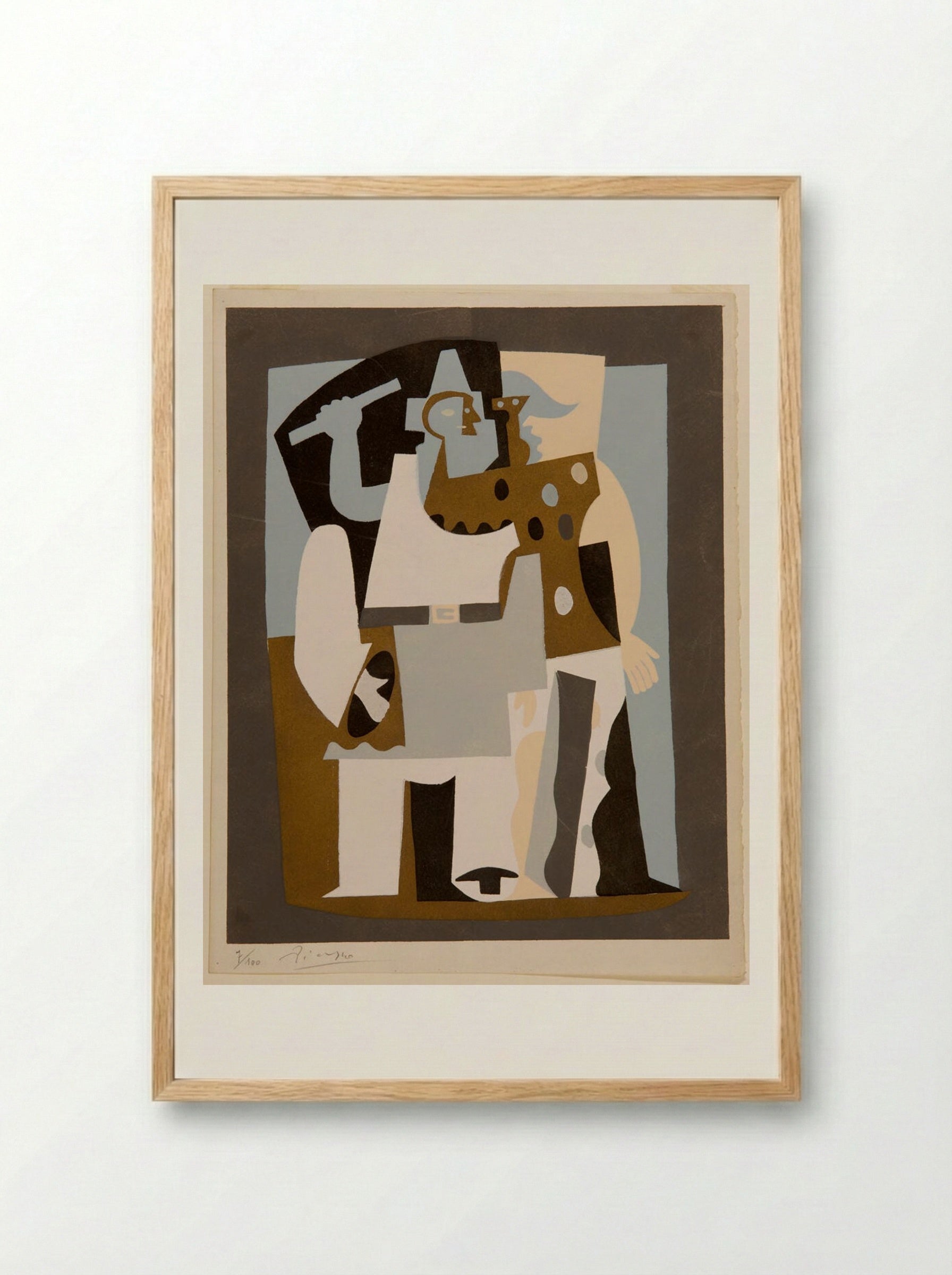 Pierrot, Orchestra Conductor - Pablo Picasso - Framed Print Wood