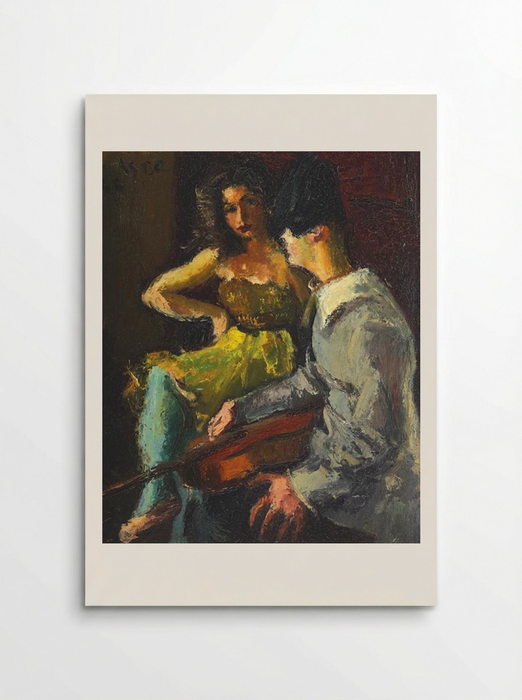 Pierrot and Columbine - Iosif Iser - Poster