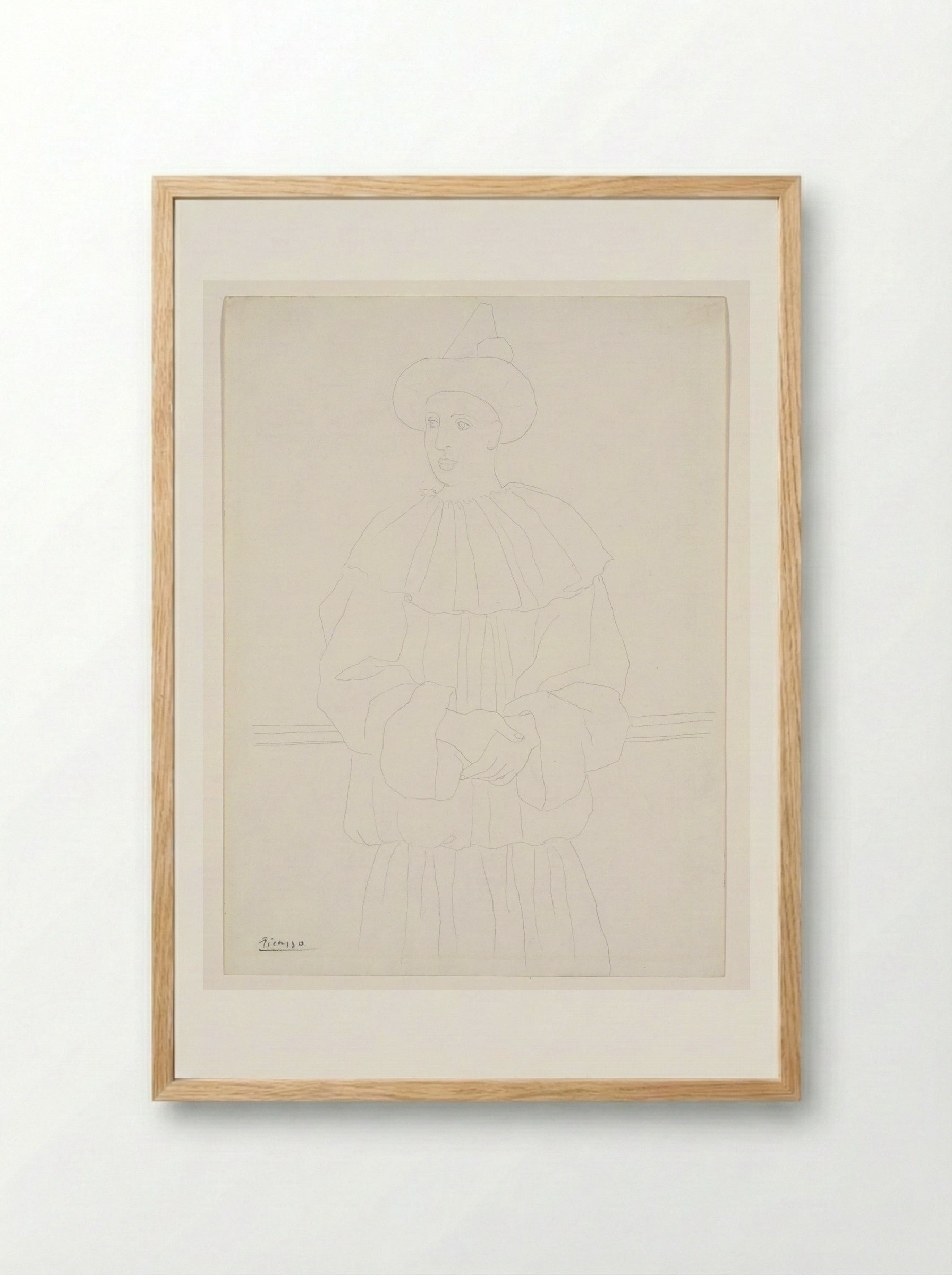 Pierrot - Pablo Picasso - Framed Print Wood