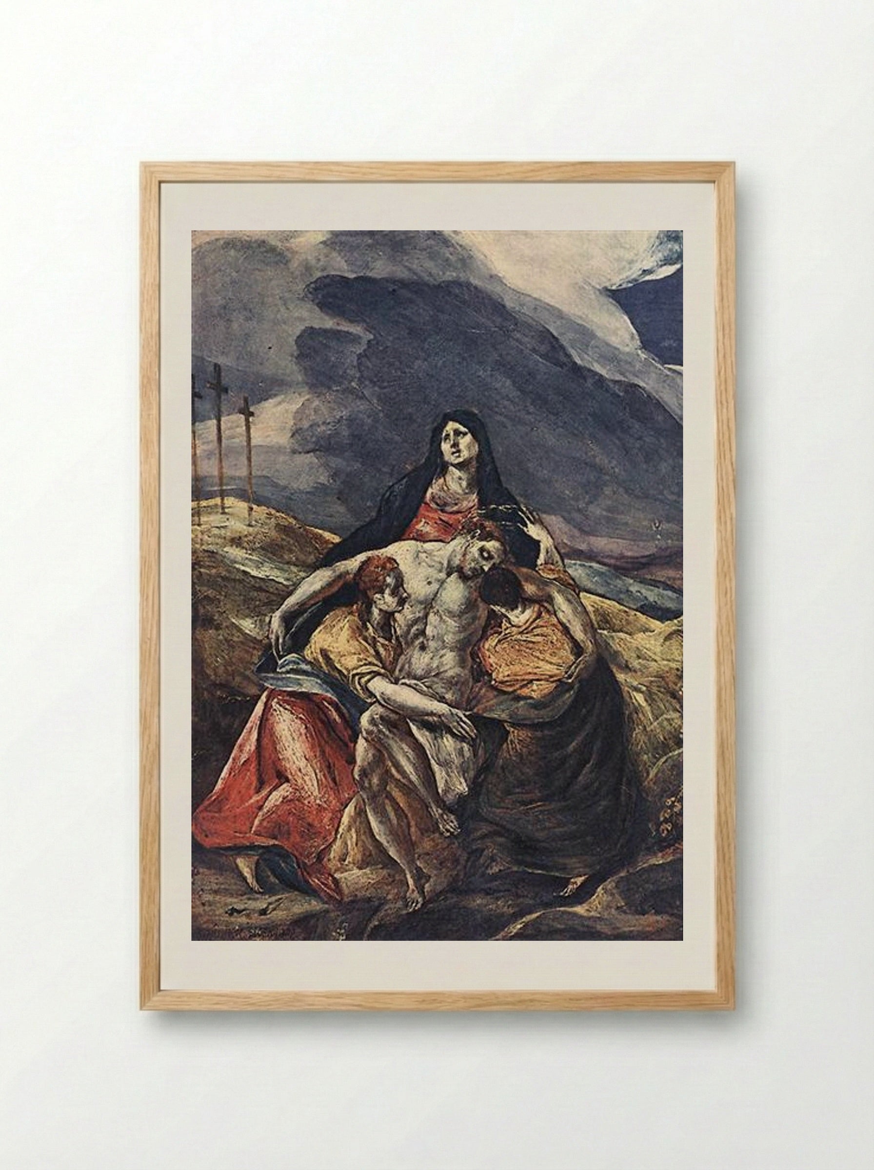Pietà (The Lamentation of Christ) - El Greco - Framed Print Wood