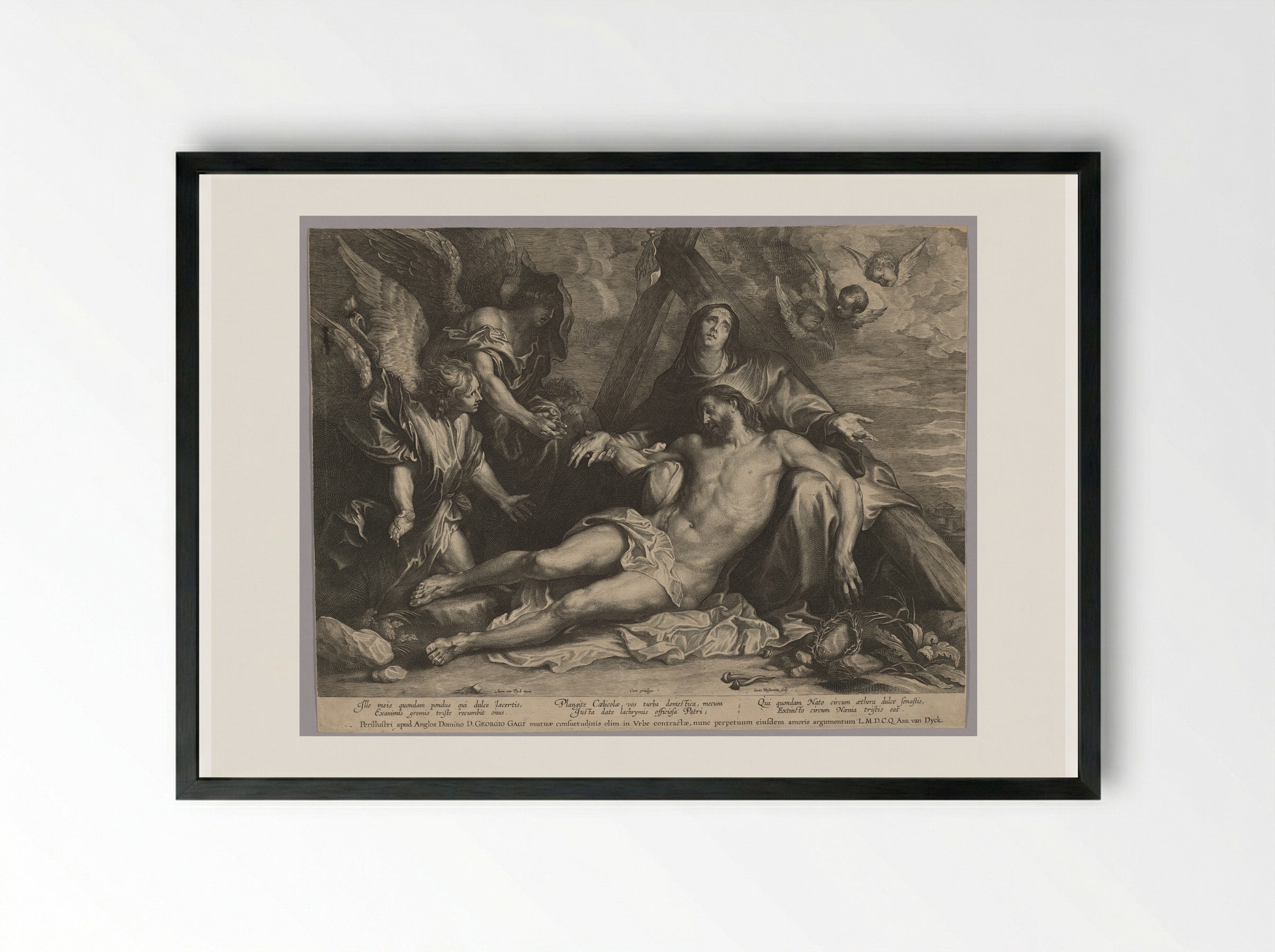 Pietà - Lucas Vorsterman I - Framed Print Black