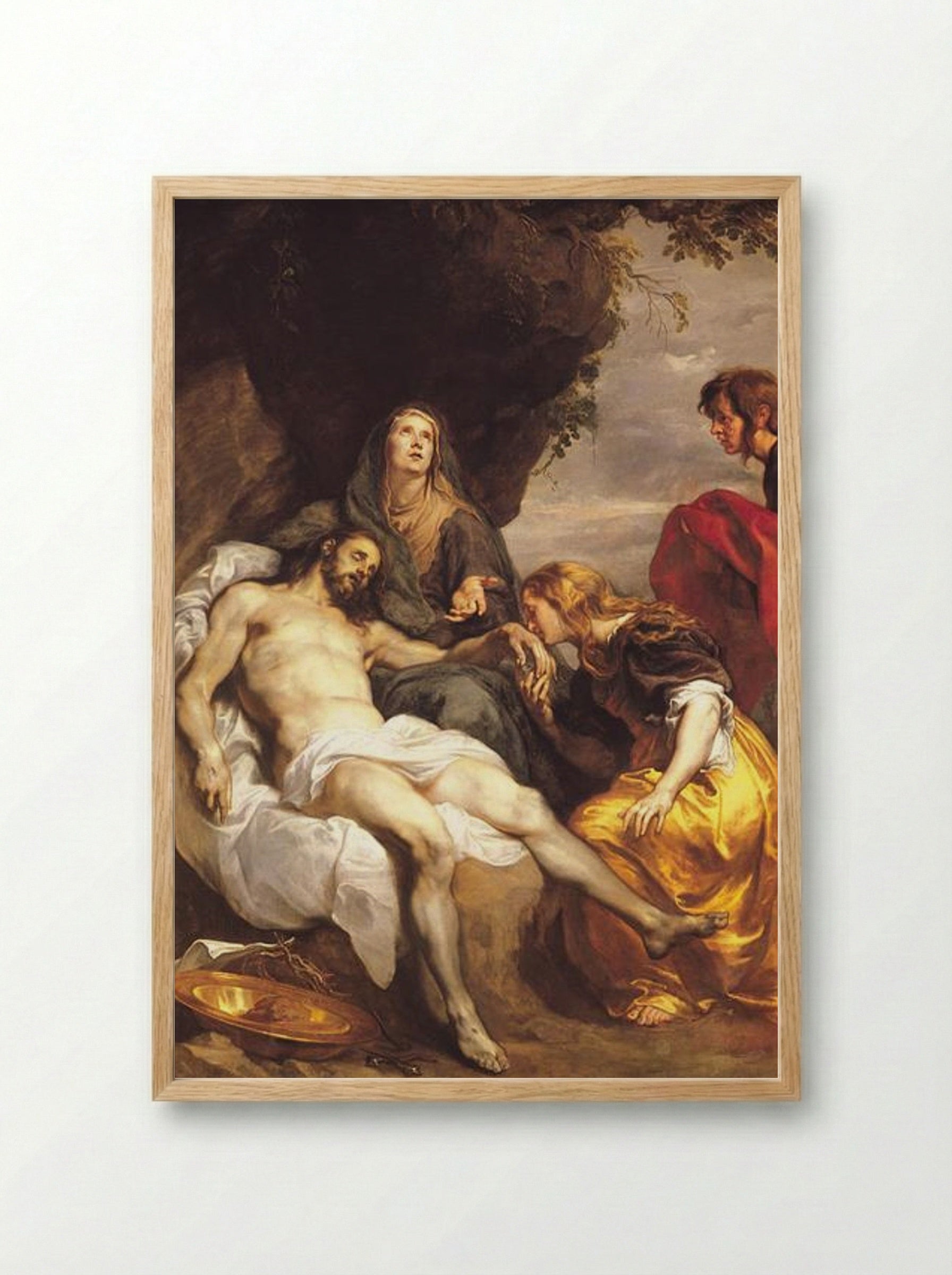 Pietà - Anthony van Dyck - Framed Print Wood
