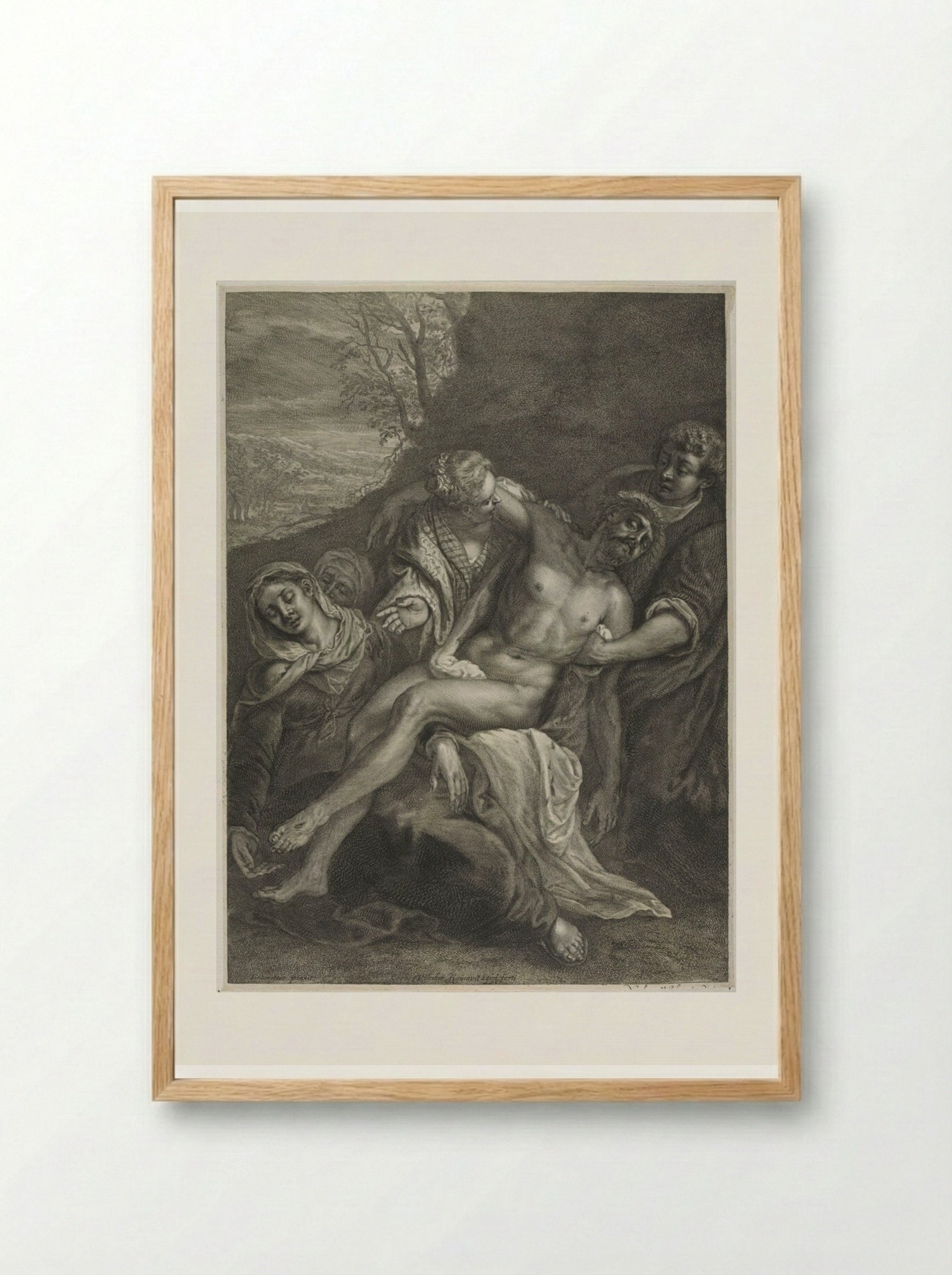 Pieta - Cornelis Visscher - Framed Print Wood