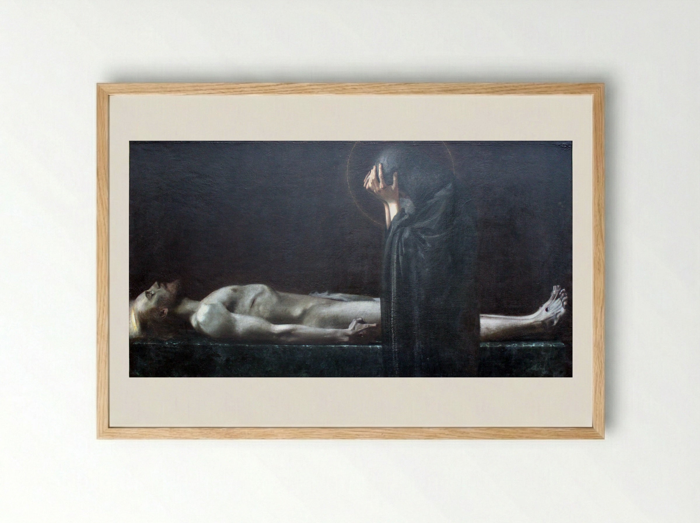 Pieta - Franz von Stuck - Framed Print Wood