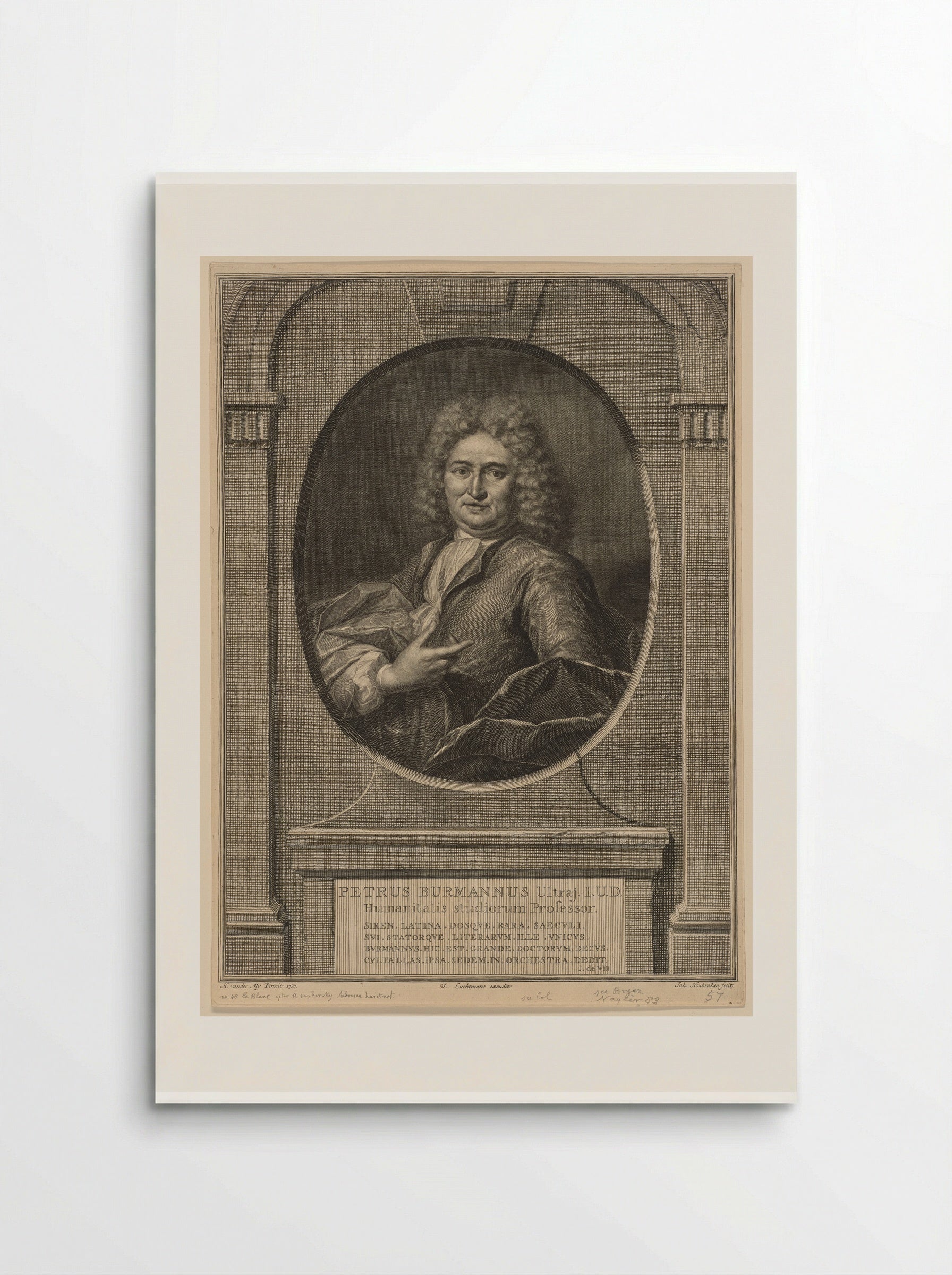 Pieter Burmann - Jacobus Houbraken - Poster