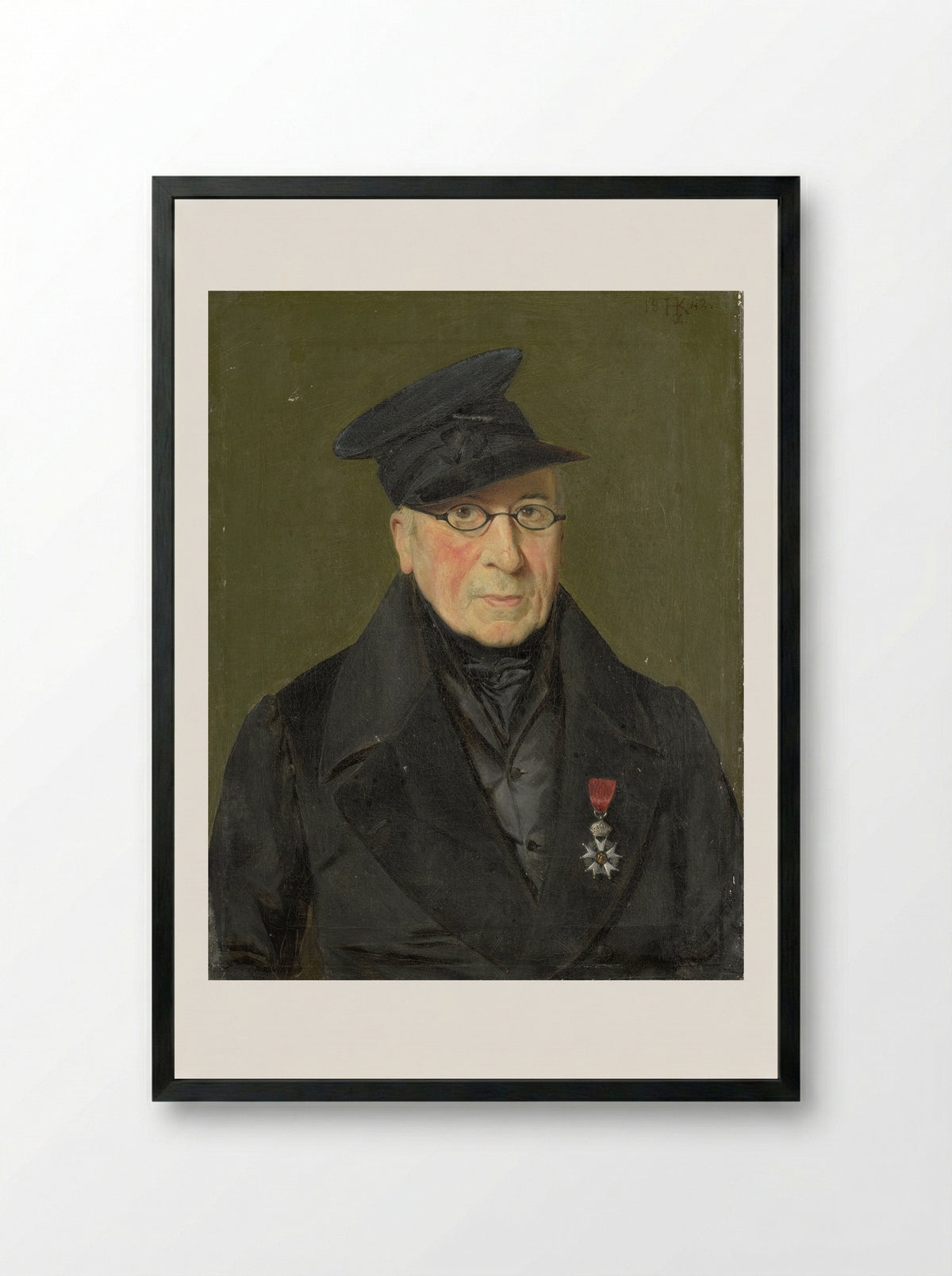 Pieter Janson (1765-1851), Painter and Etcher, Retired Major of the Cuirassiers - Monogrammist HK - Framed Print Black