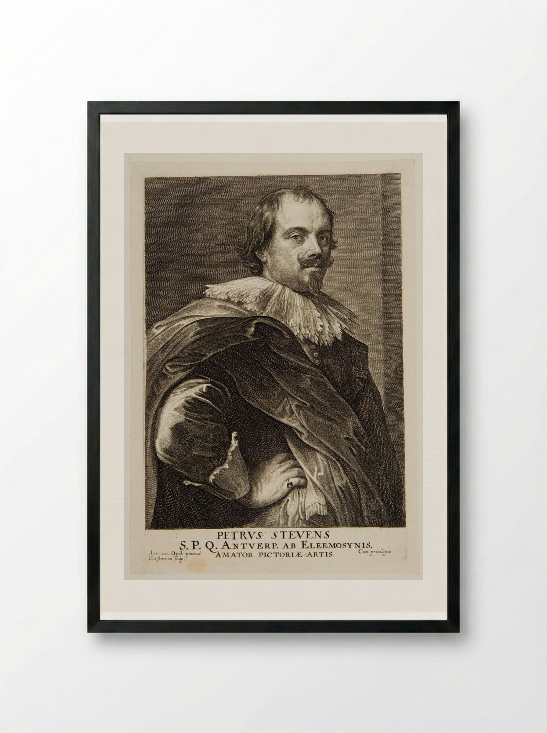 Pieter Stevens - Lucas Vorsterman, I - Framed Print Black