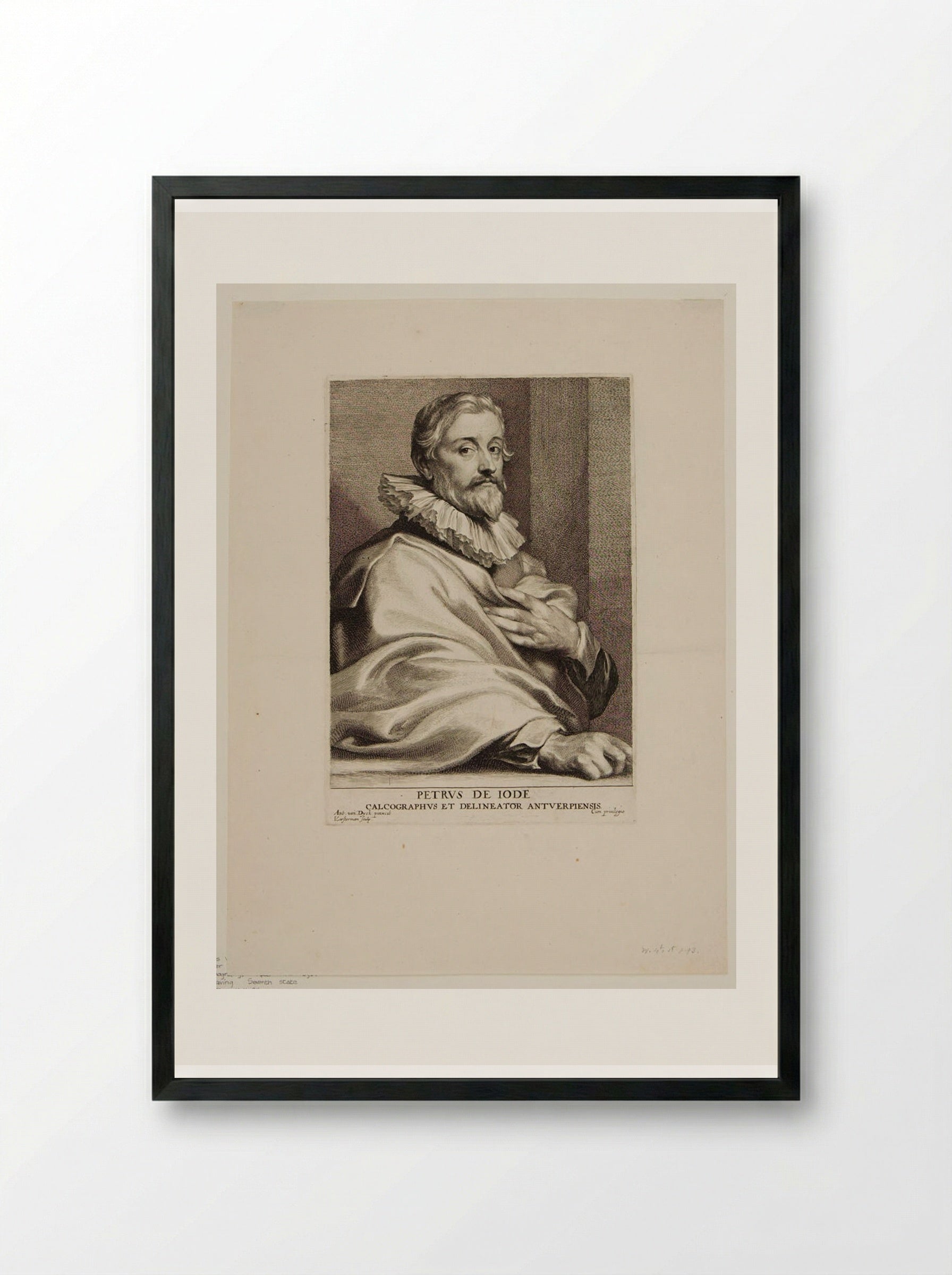 Pieter de Jode the Elder - Lucas Vorsterman I - Framed Print Black