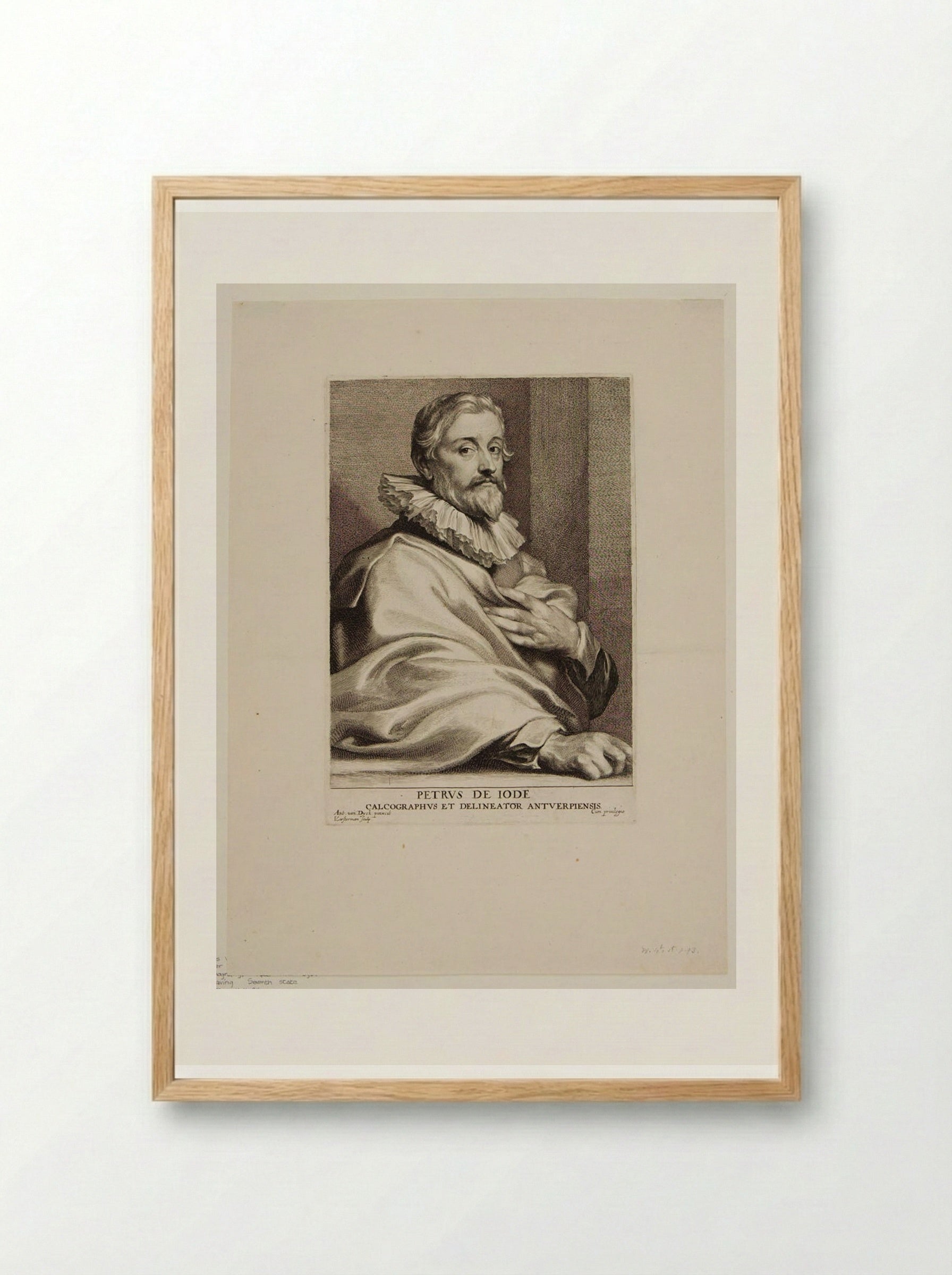 Pieter de Jode the Elder - Lucas Vorsterman I - Framed Print Wood