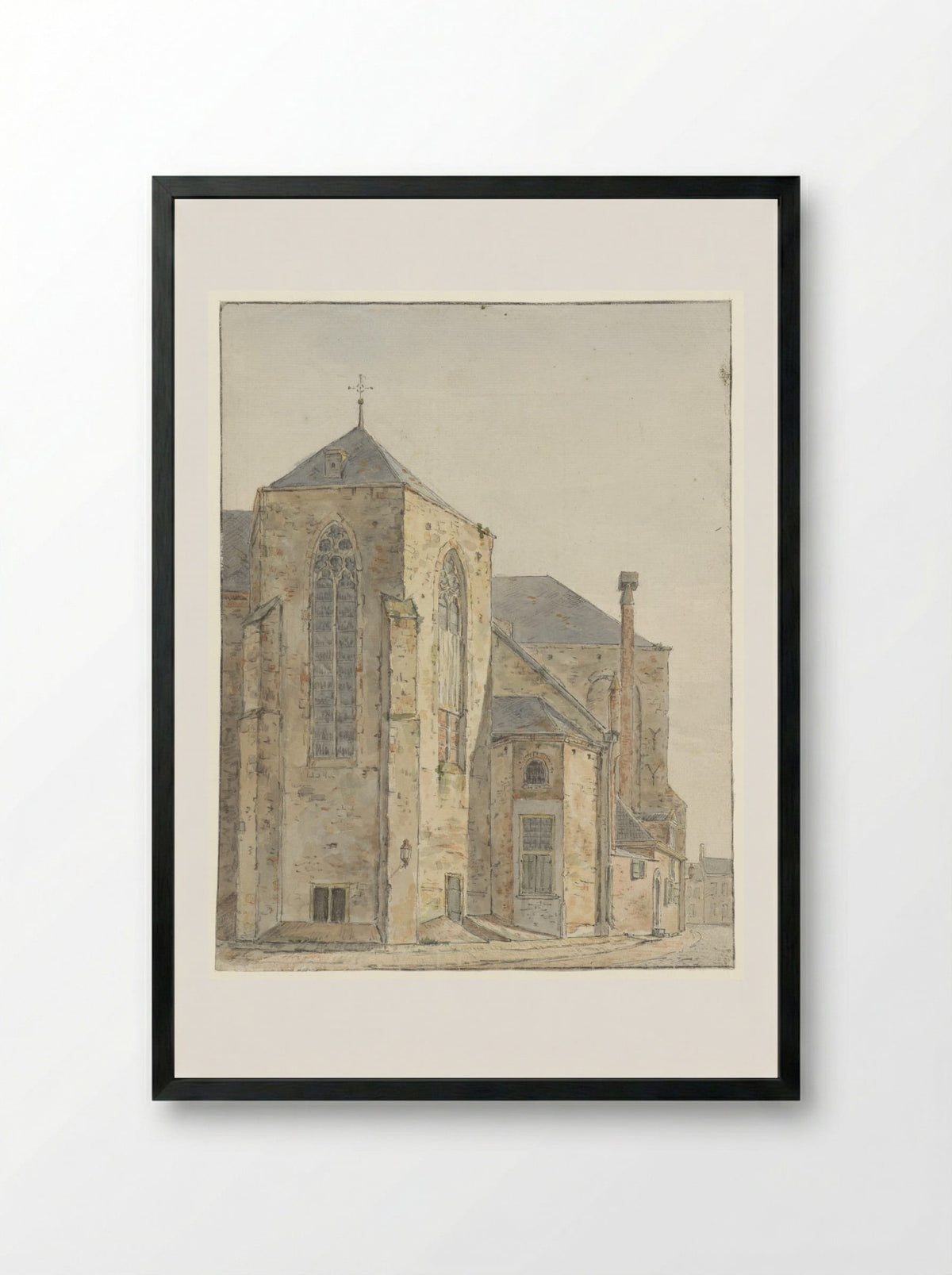 Pieterskerk te Utrecht - Pieter van Oort Hzn - Framed Print Black