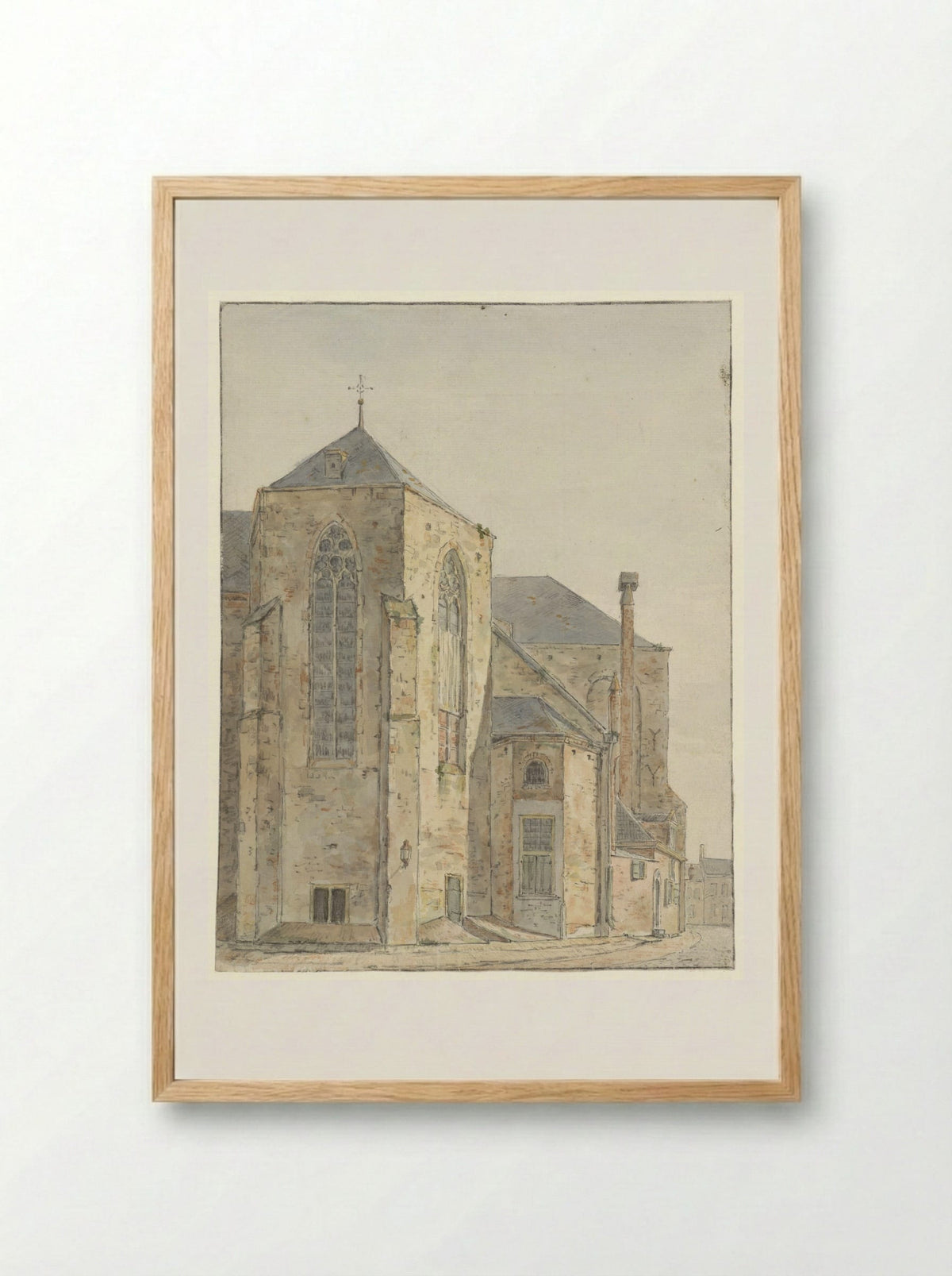 Pieterskerk te Utrecht - Pieter van Oort Hzn - Framed Print Wood