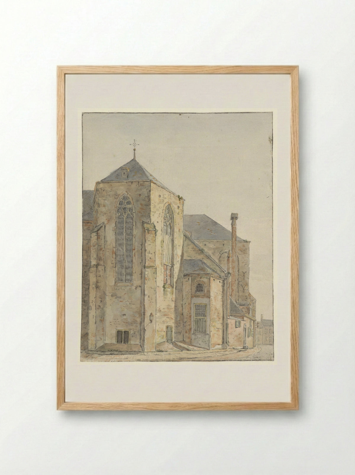 Pieterskerk te Utrecht - Pieter van Oort Hzn - Framed Print Wood