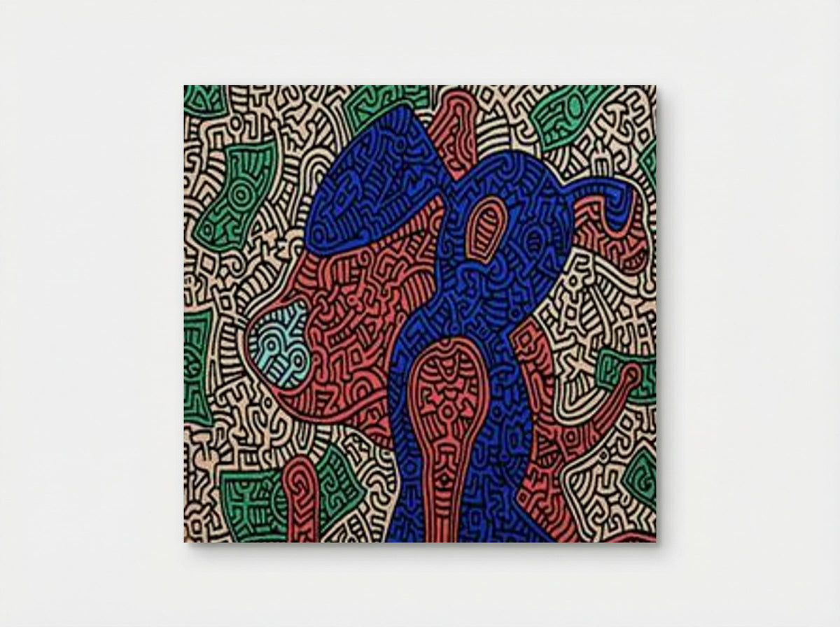 Piglet Goes Shopping - Keith Haring - Poster