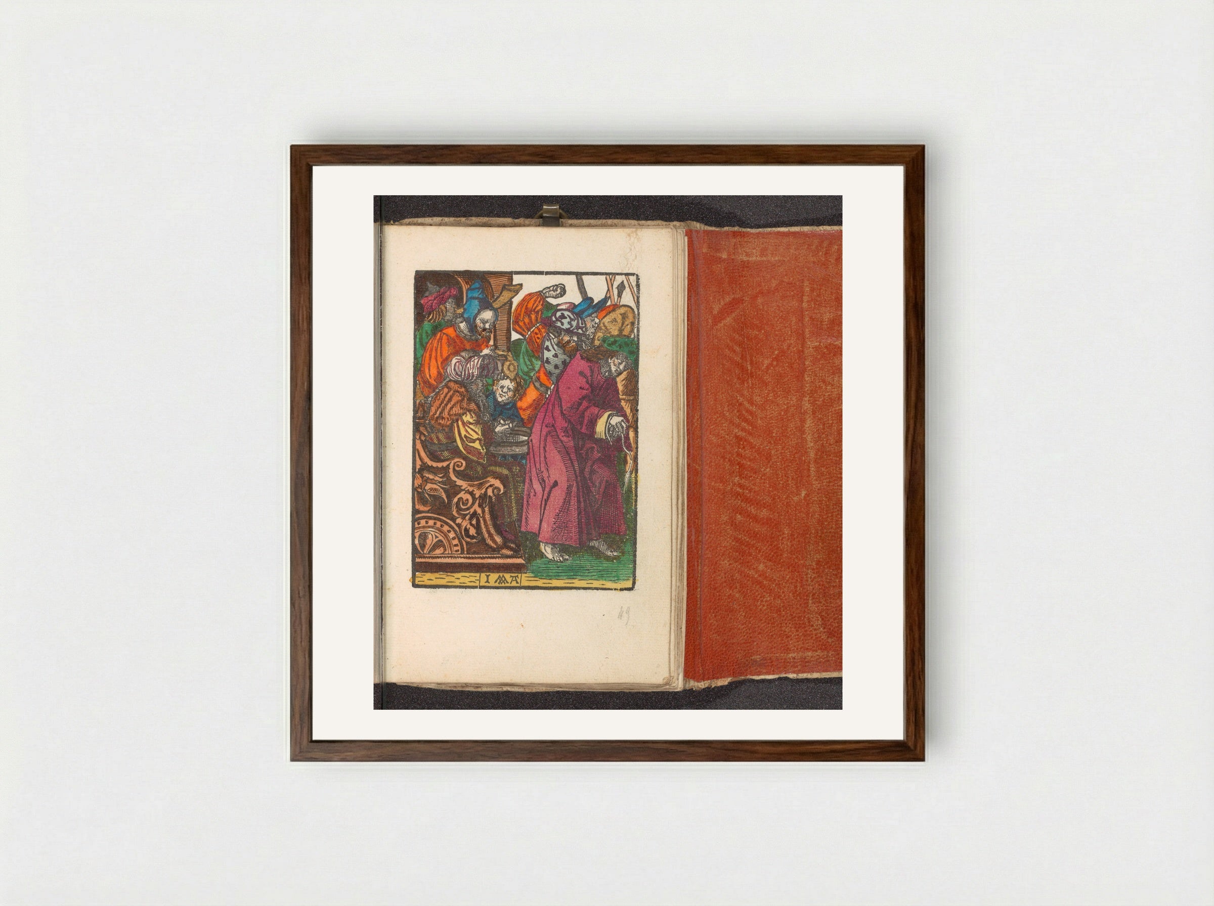 Pilate Washing His Hands - Doen Pietersz. - Framed Print Dark Wood