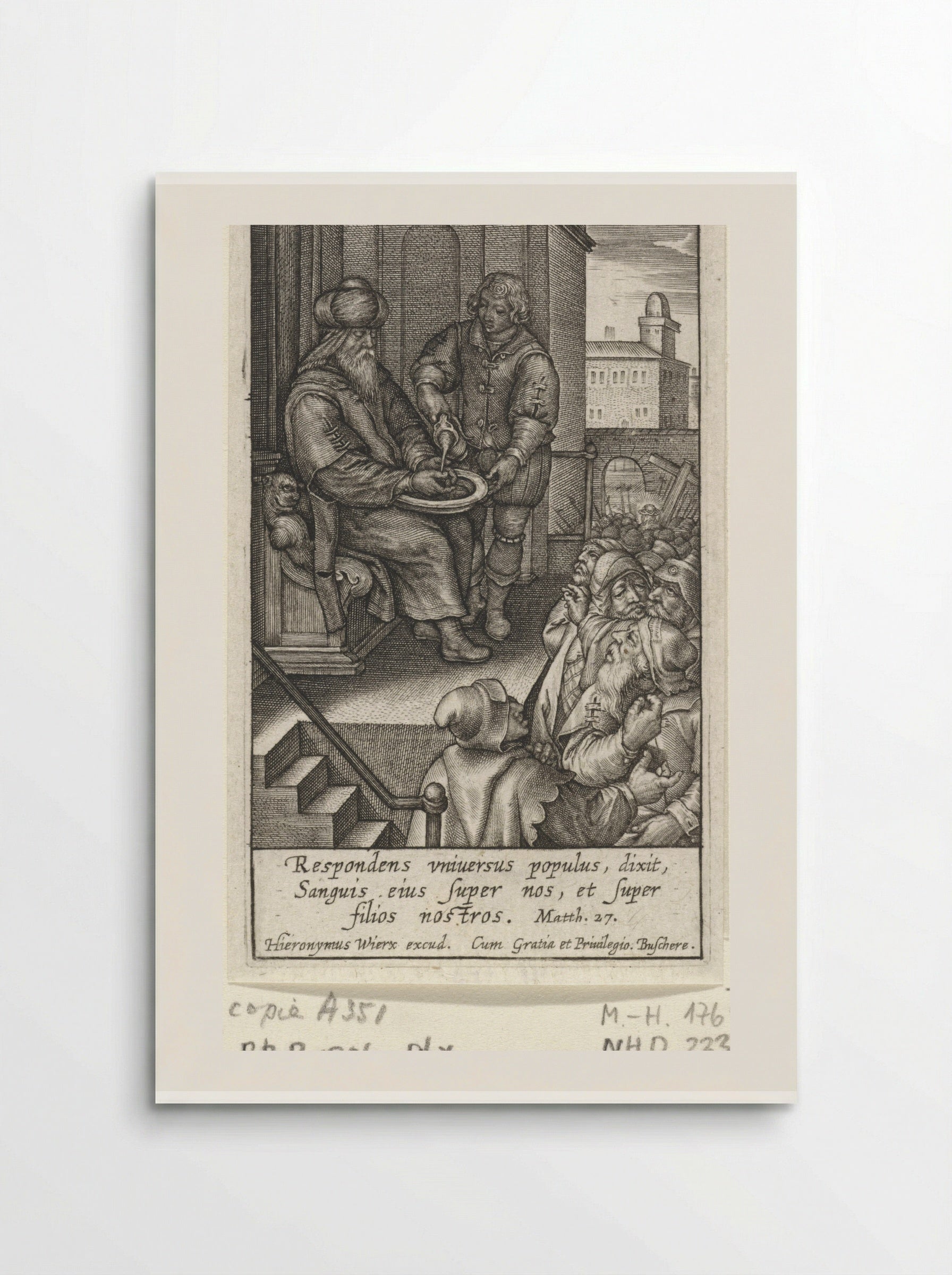 Pilate Washing His Hands - Hieronymus Wierix - Poster