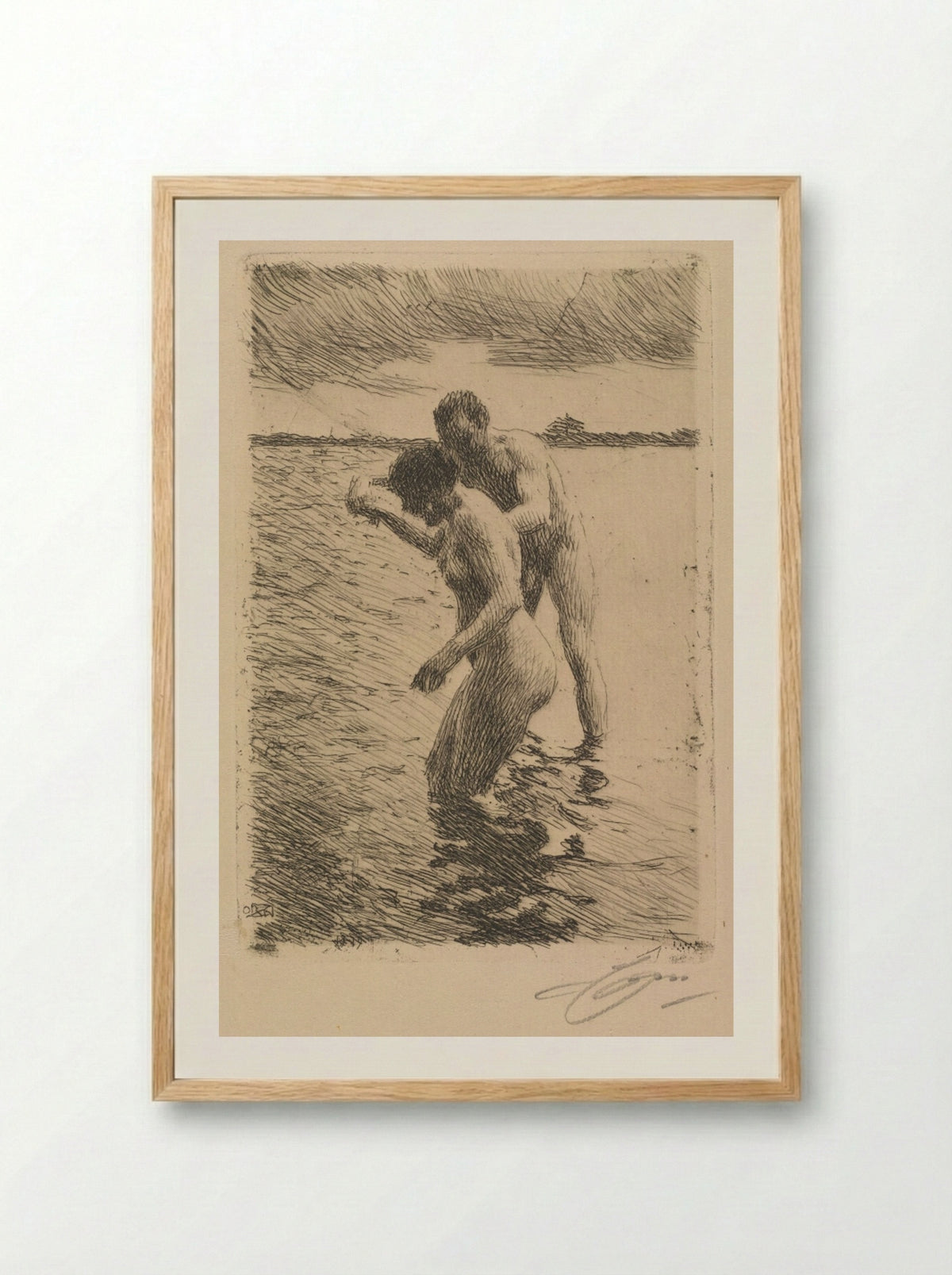 Pilot - Anders Zorn - Framed Print Wood