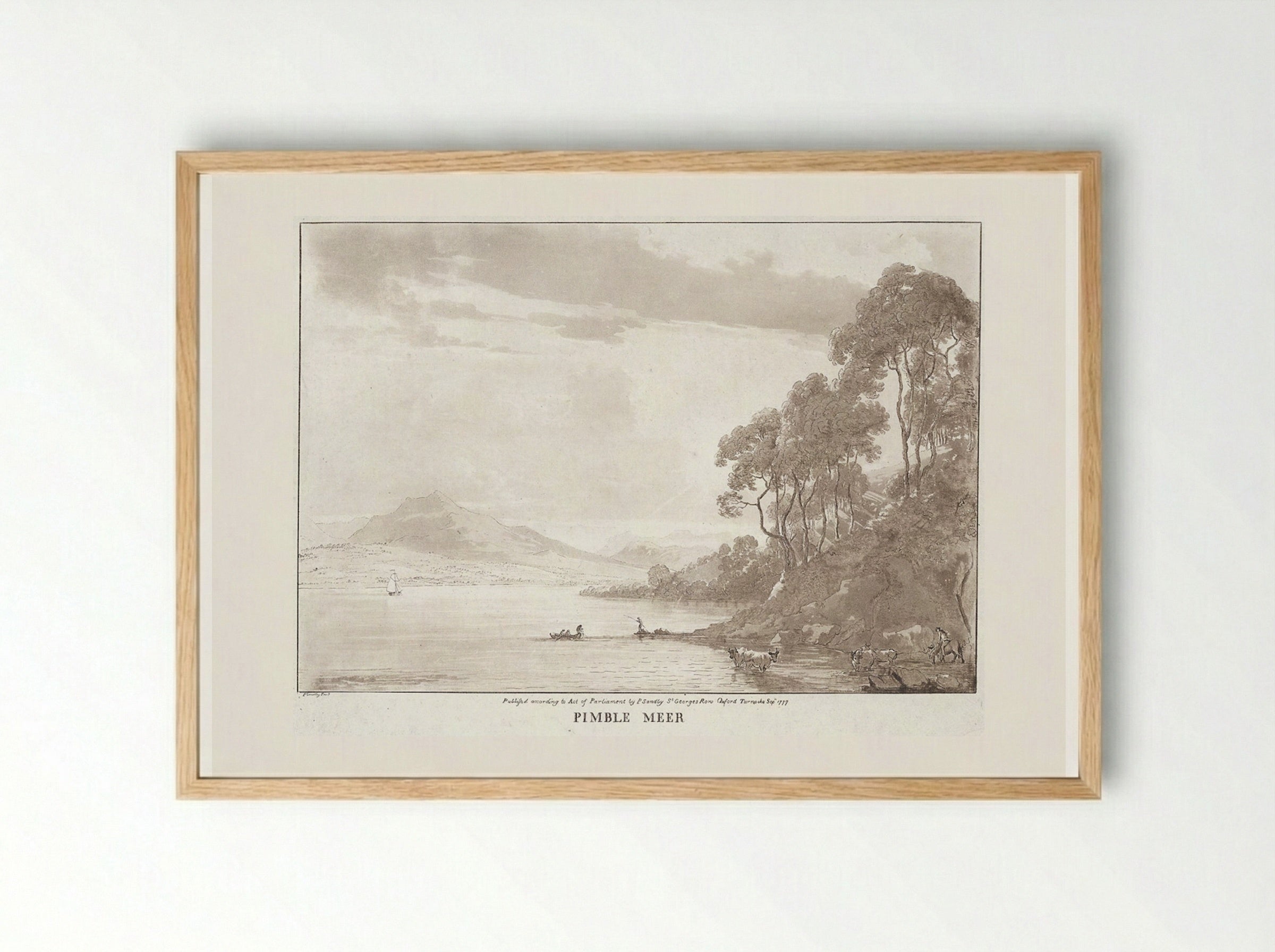Pimble Meer - Paul Sandby - Framed Print Wood