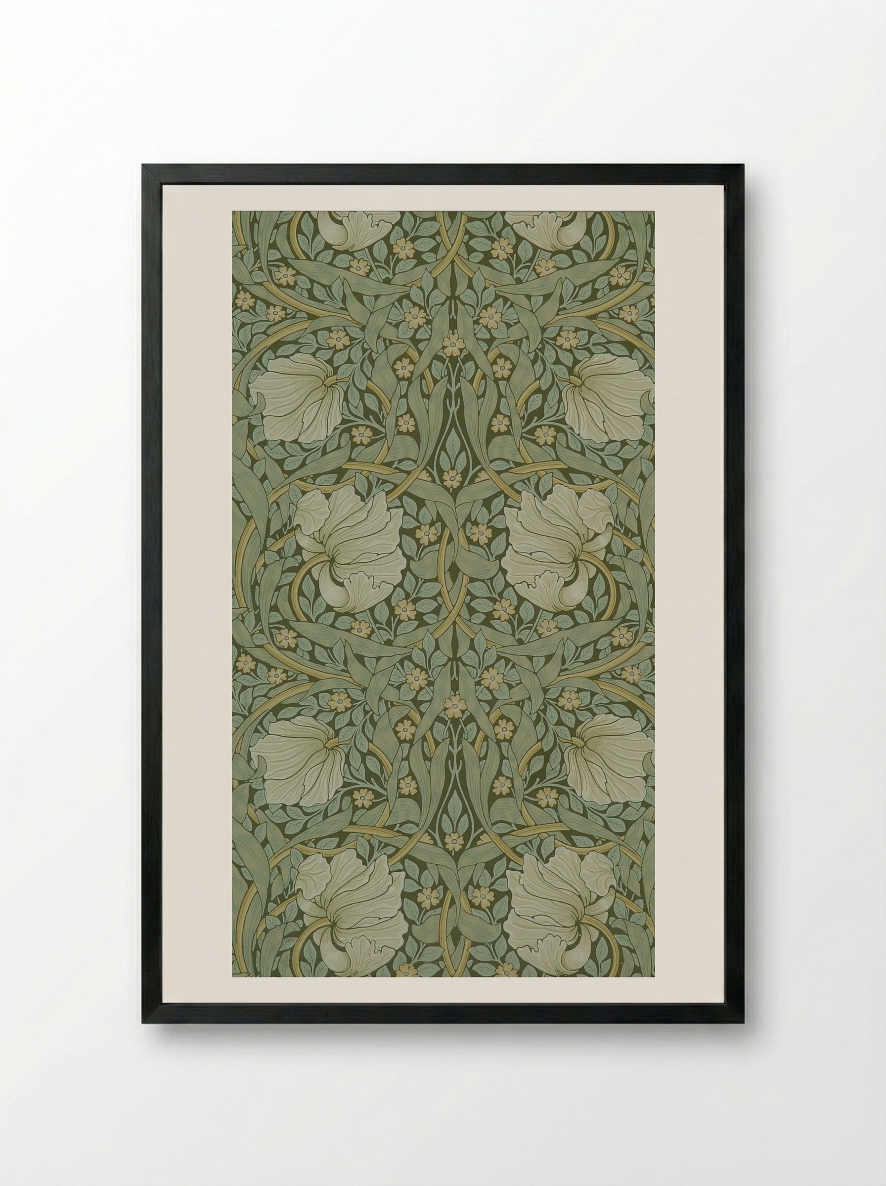 Pimpernel - William Morris - Framed Print Black