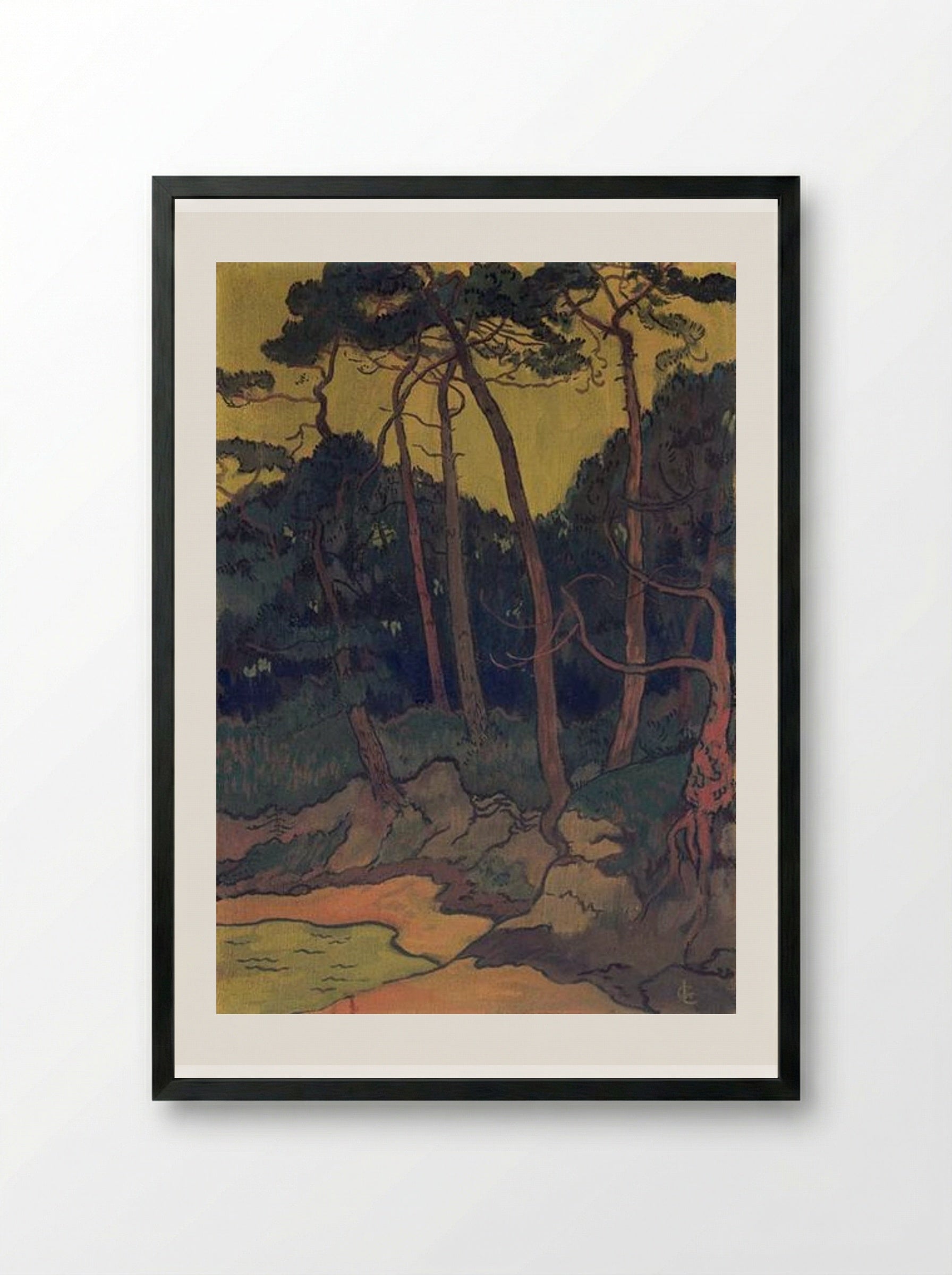 Pines on the Shore - Georges Lacombe - Framed Print Black