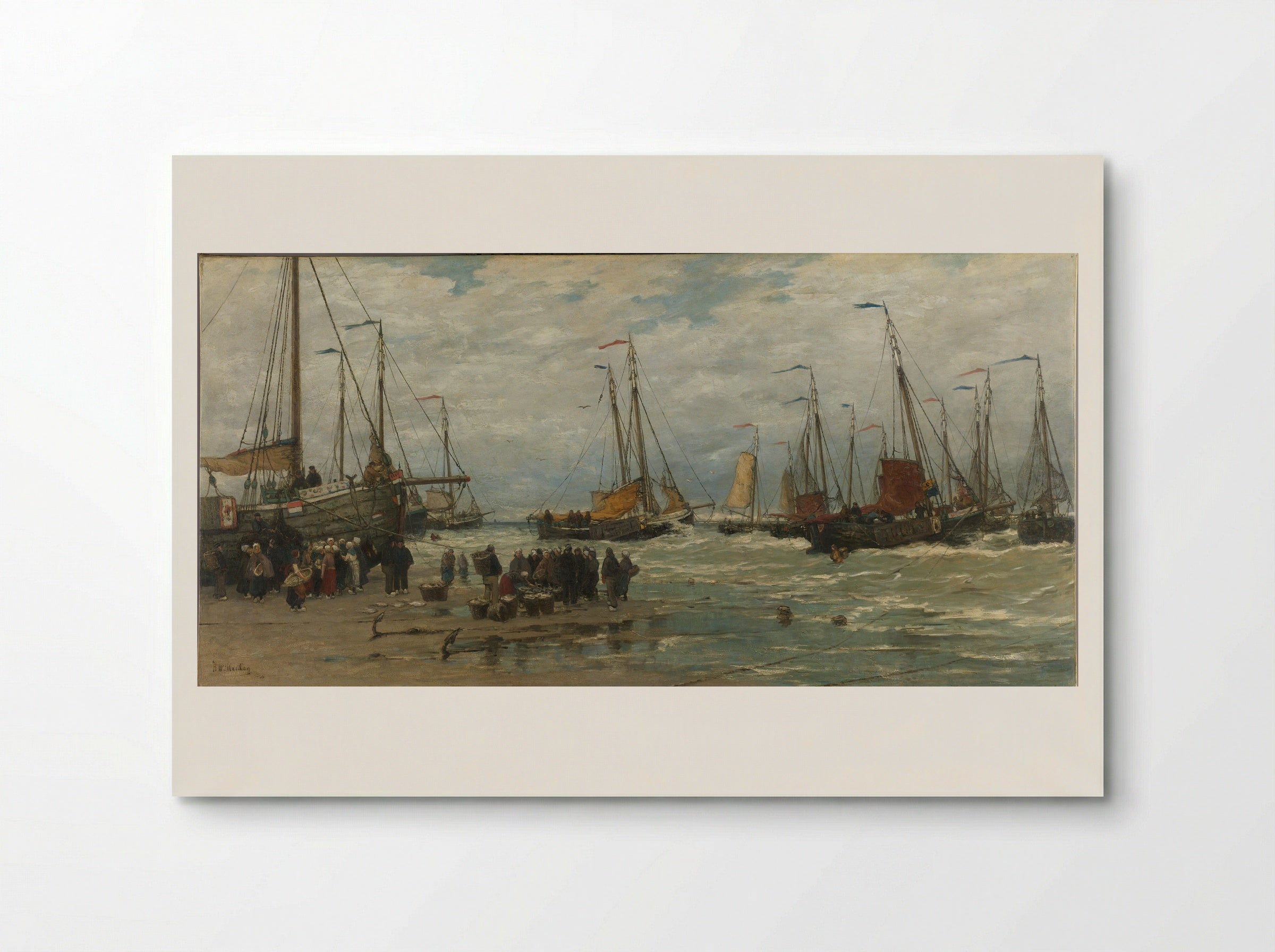 Pinken in de branding - Hendrik Willem Mesdag - Poster