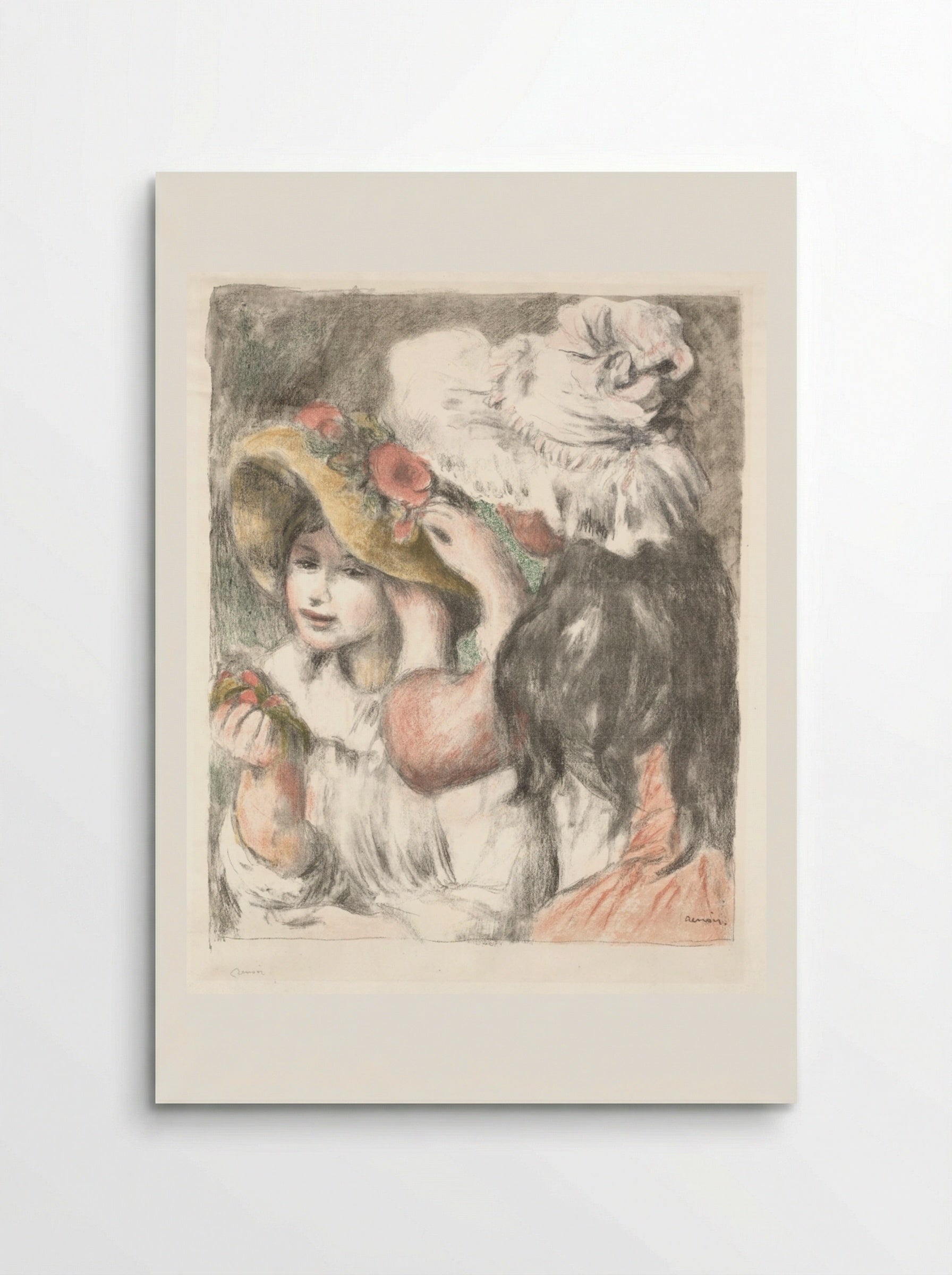 Pinning the Hat - Pierre-Auguste Renoir - Poster