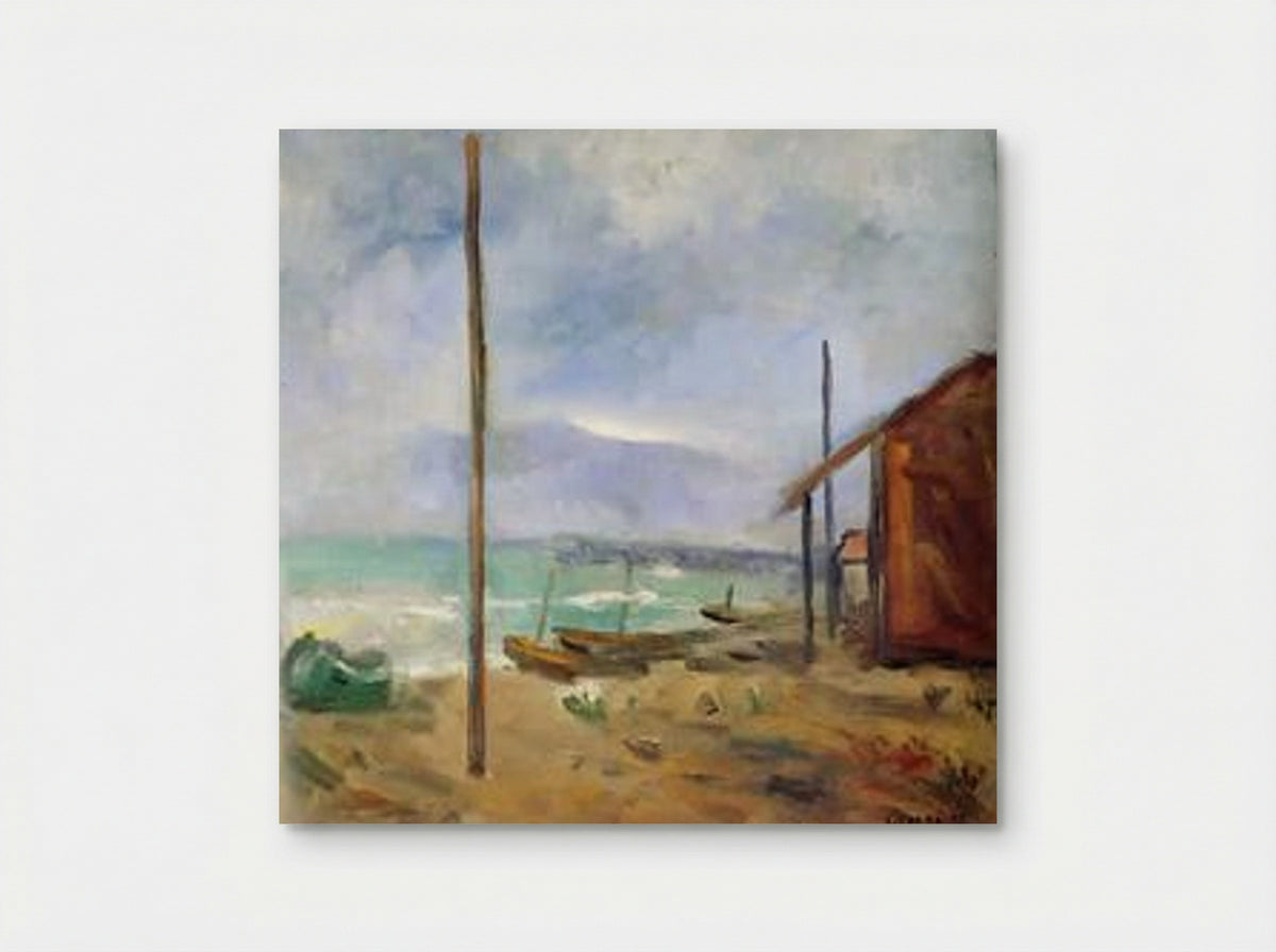Pioggia al mare - Carlo Carrà - Poster