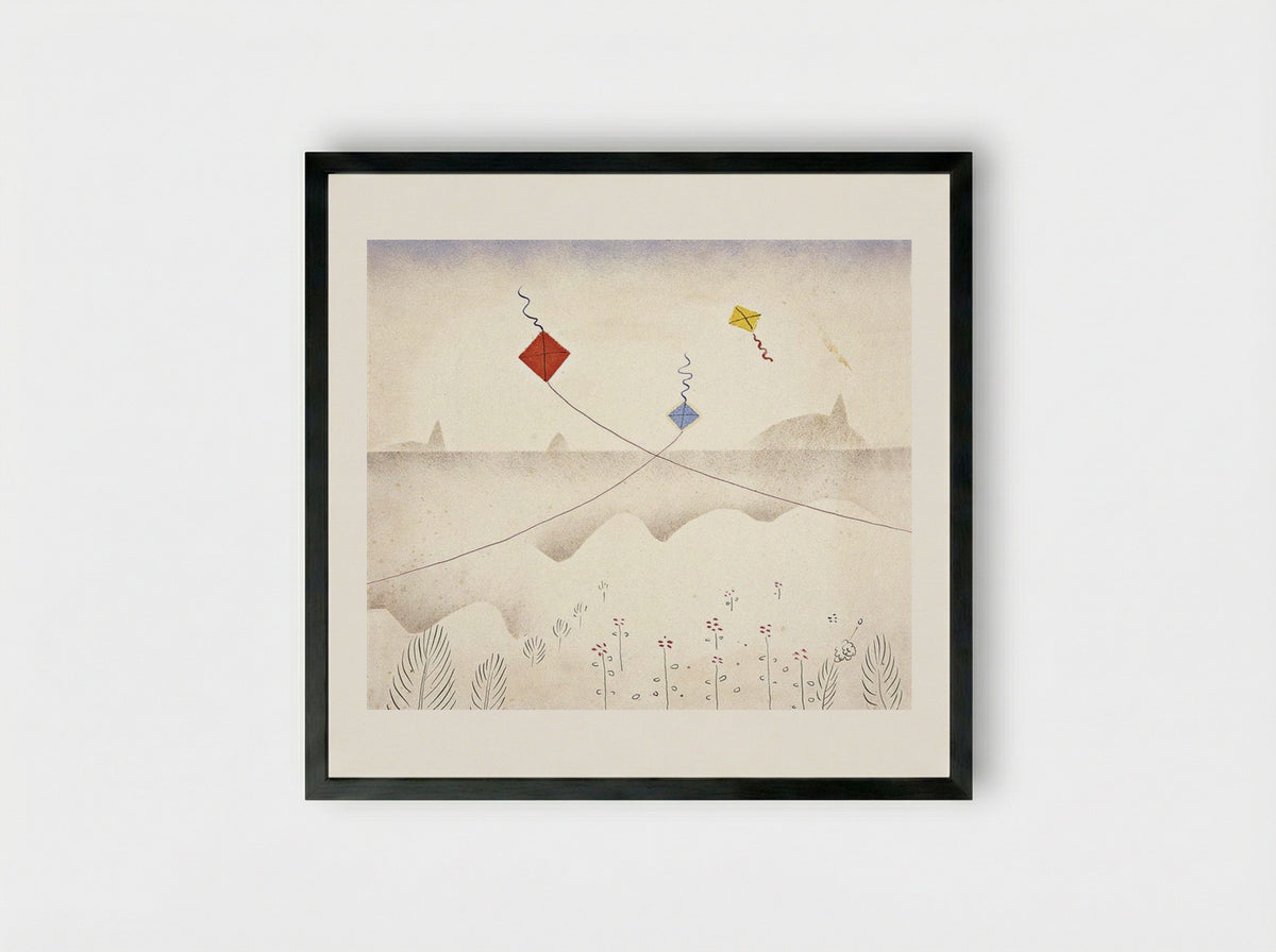 Pipas (Kites) - Candido Portinari - Framed Print Black