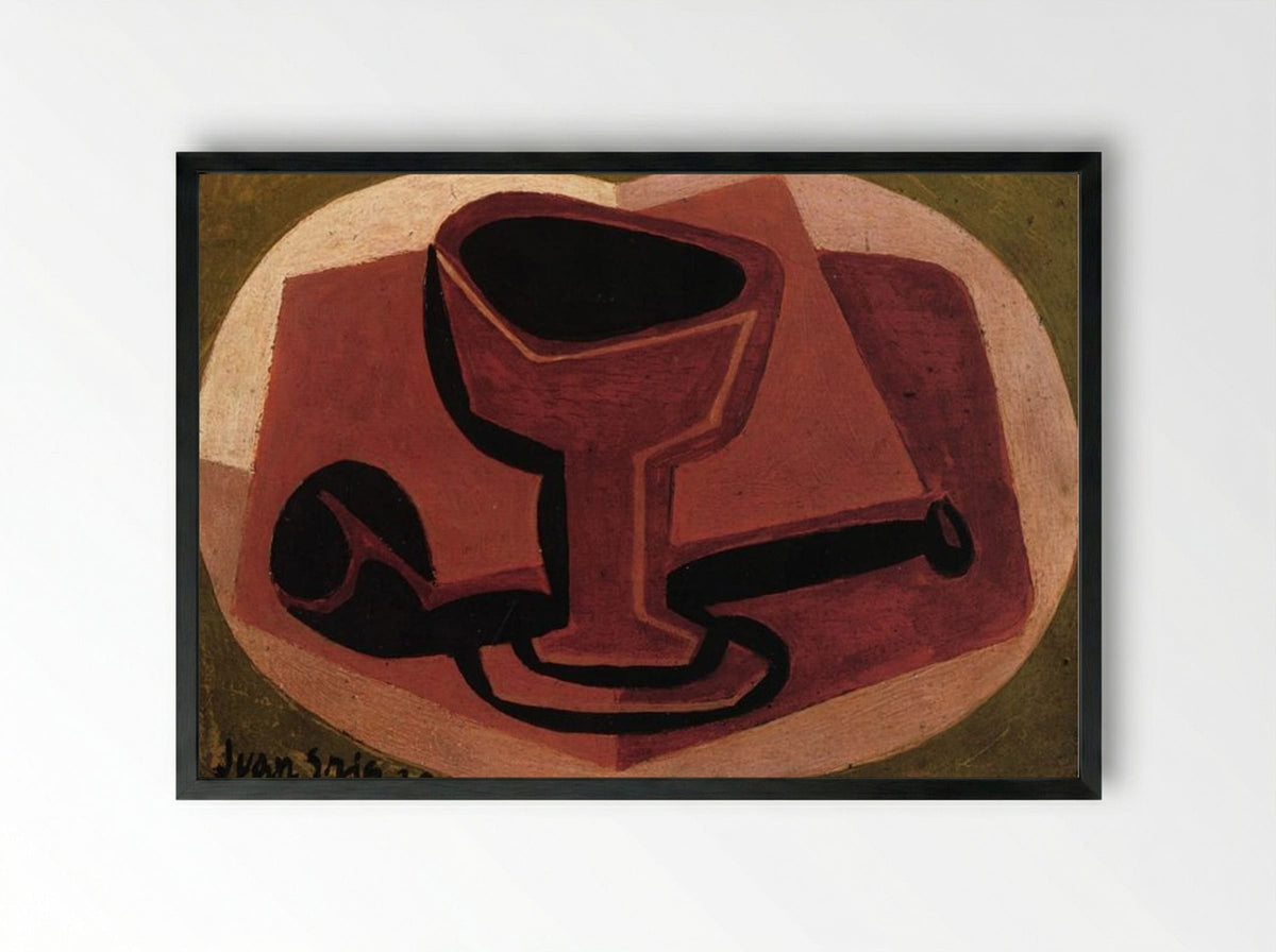 Pipe and Glass - Juan Gris - Framed Print Black