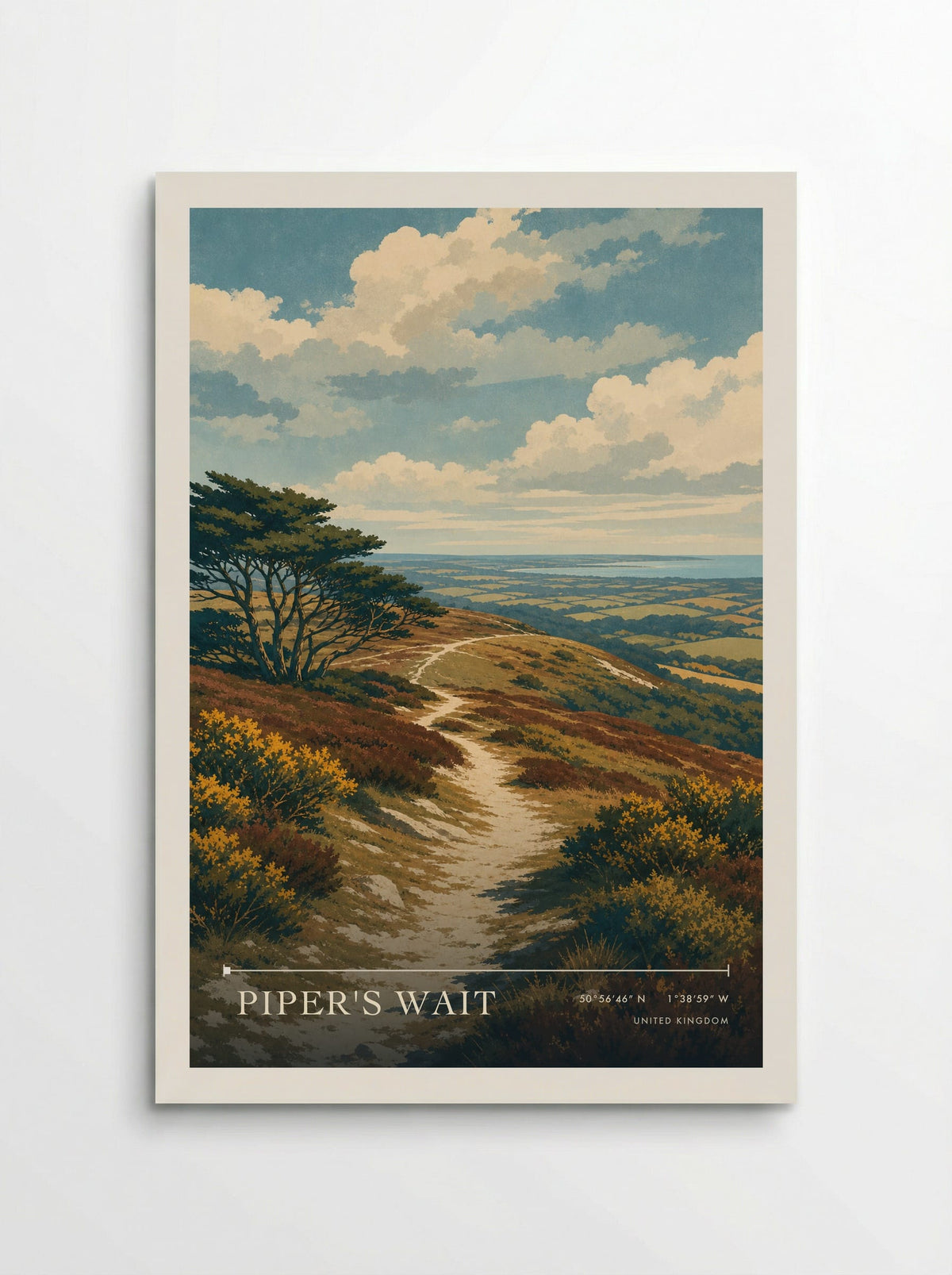 Piper's Wait travel poster print