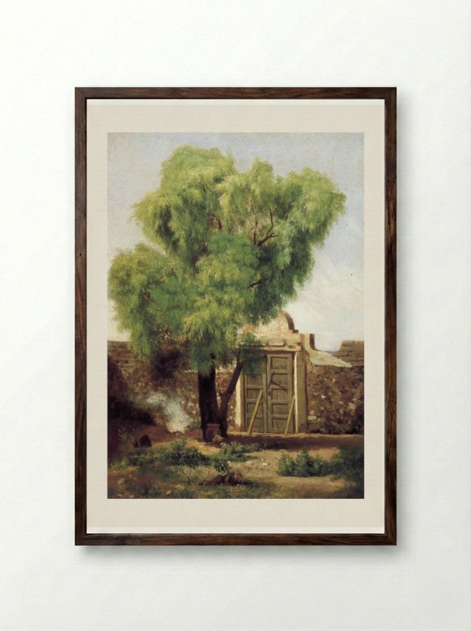 Pirú - José María Velasco - Framed Print Dark Wood